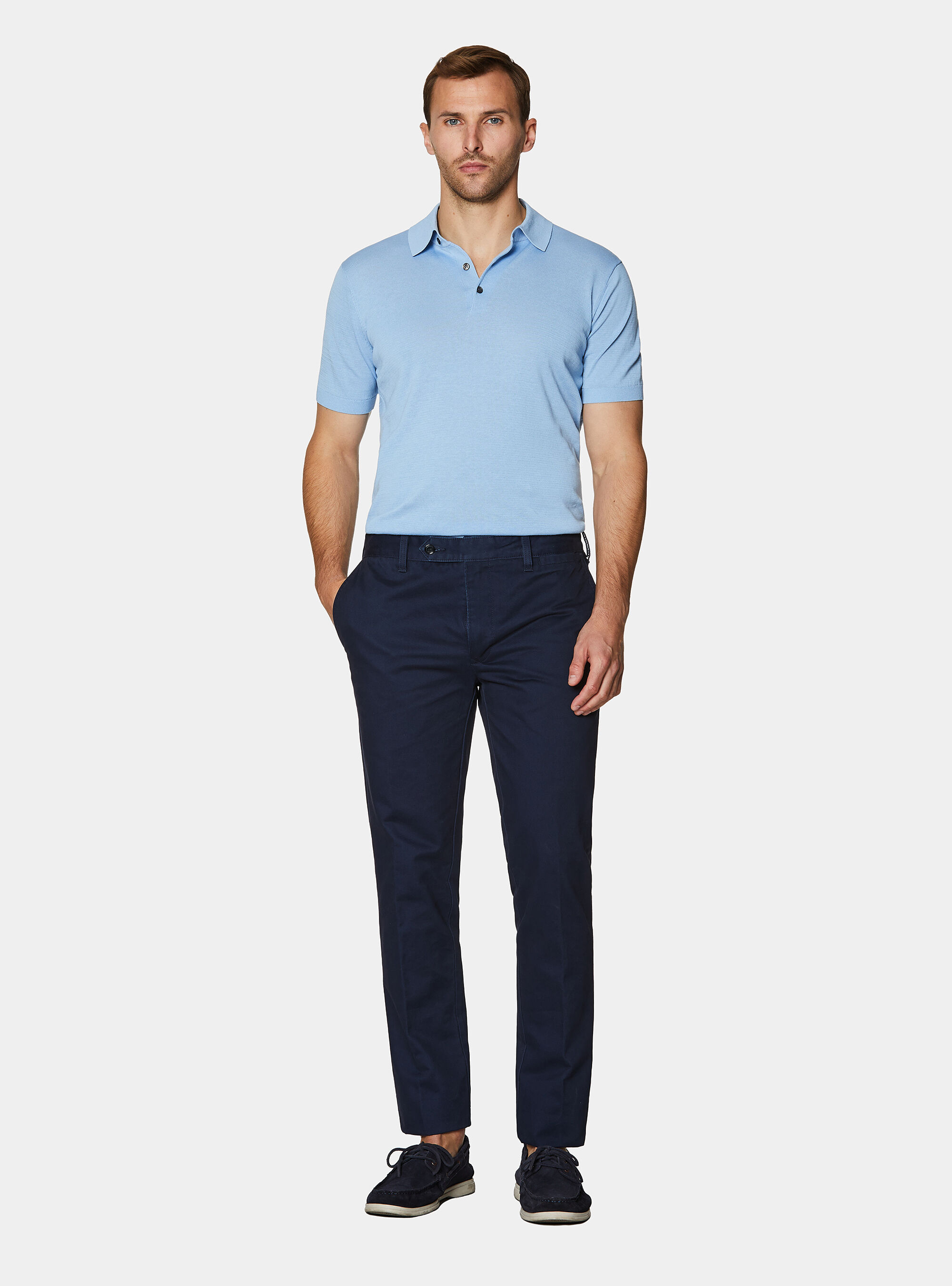 Cotton twill chino trousers