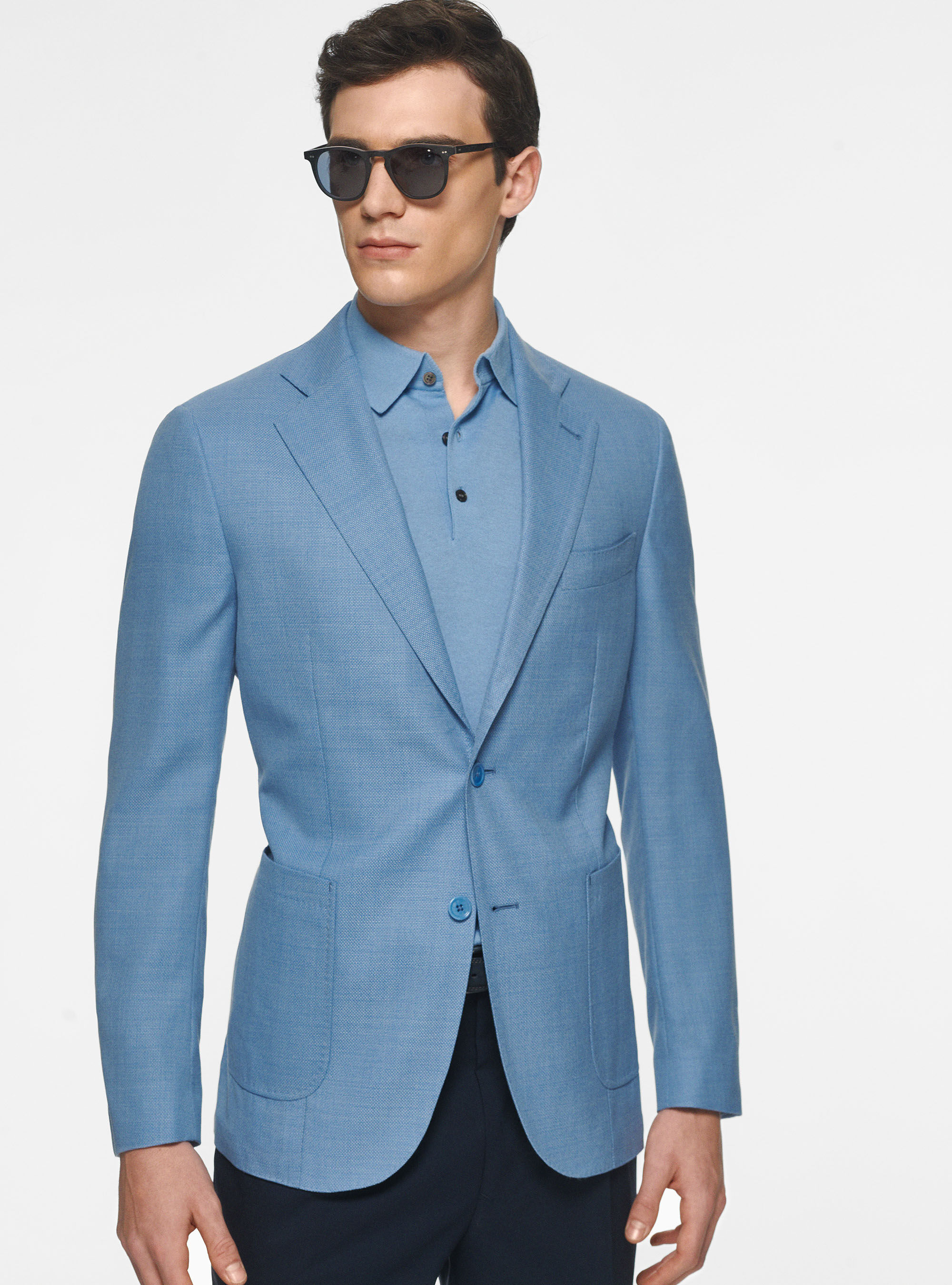 Pure wool hopsack blazer