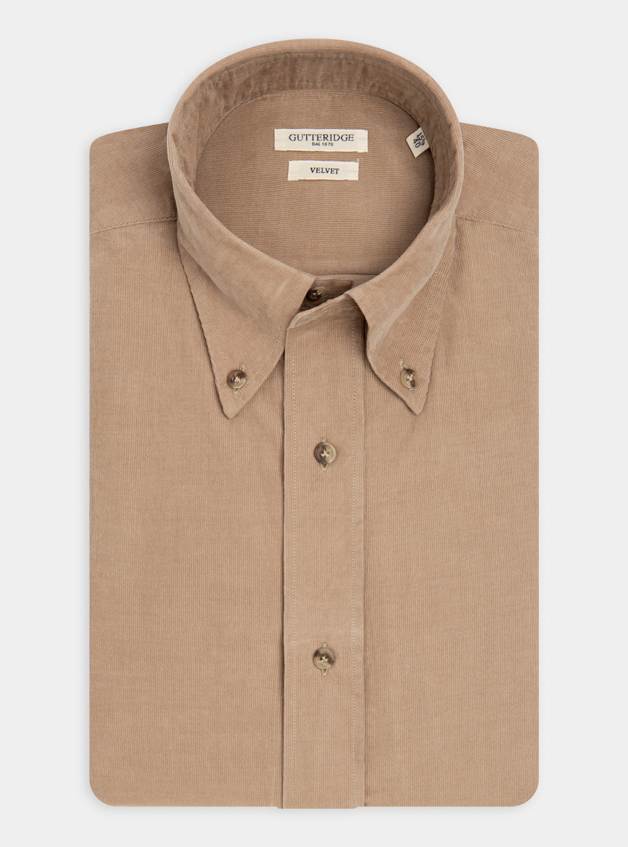 Velvet button down collar shirt