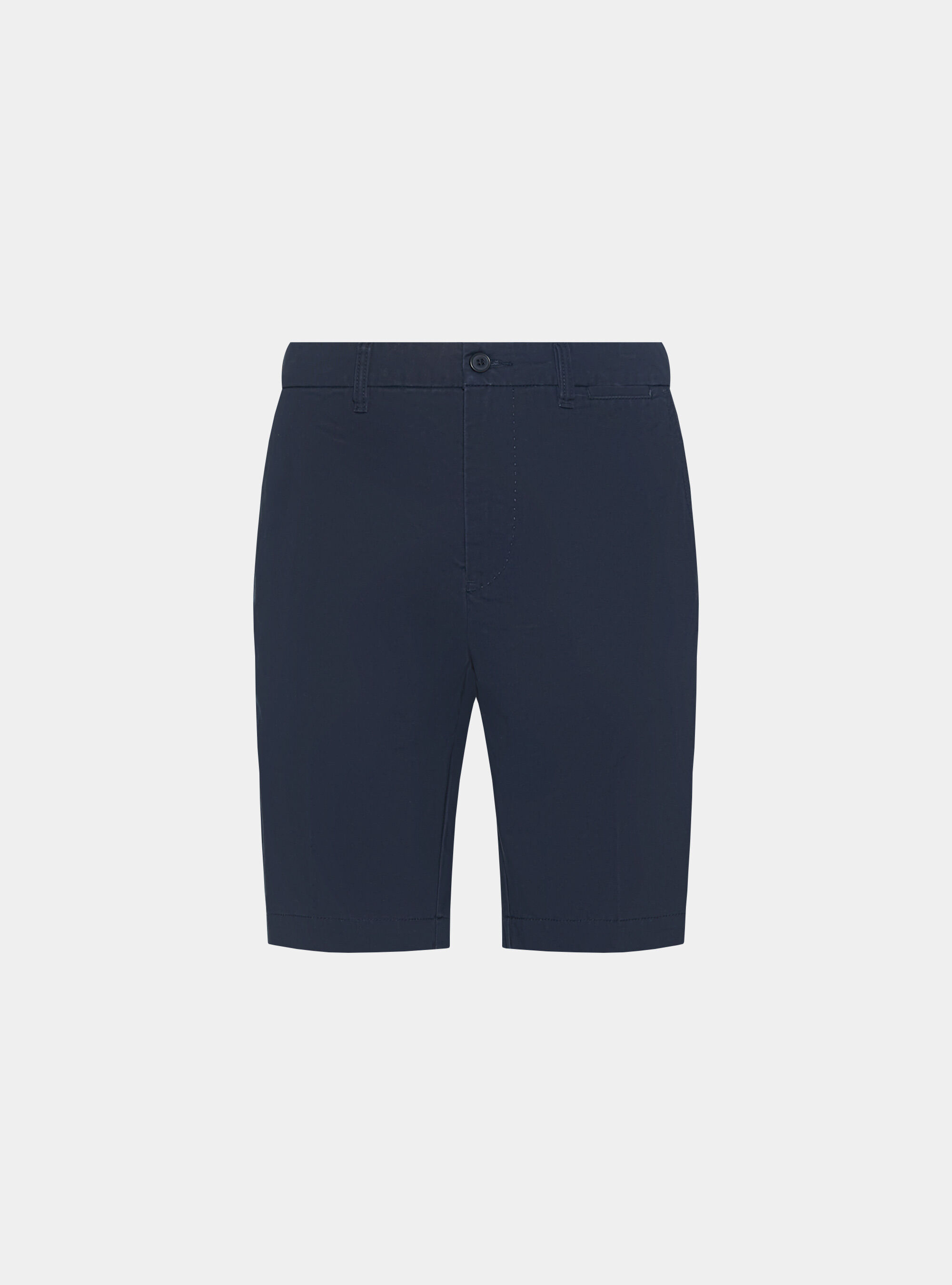 Bermuda en serg&eacute; de coton, BLEU MARINE