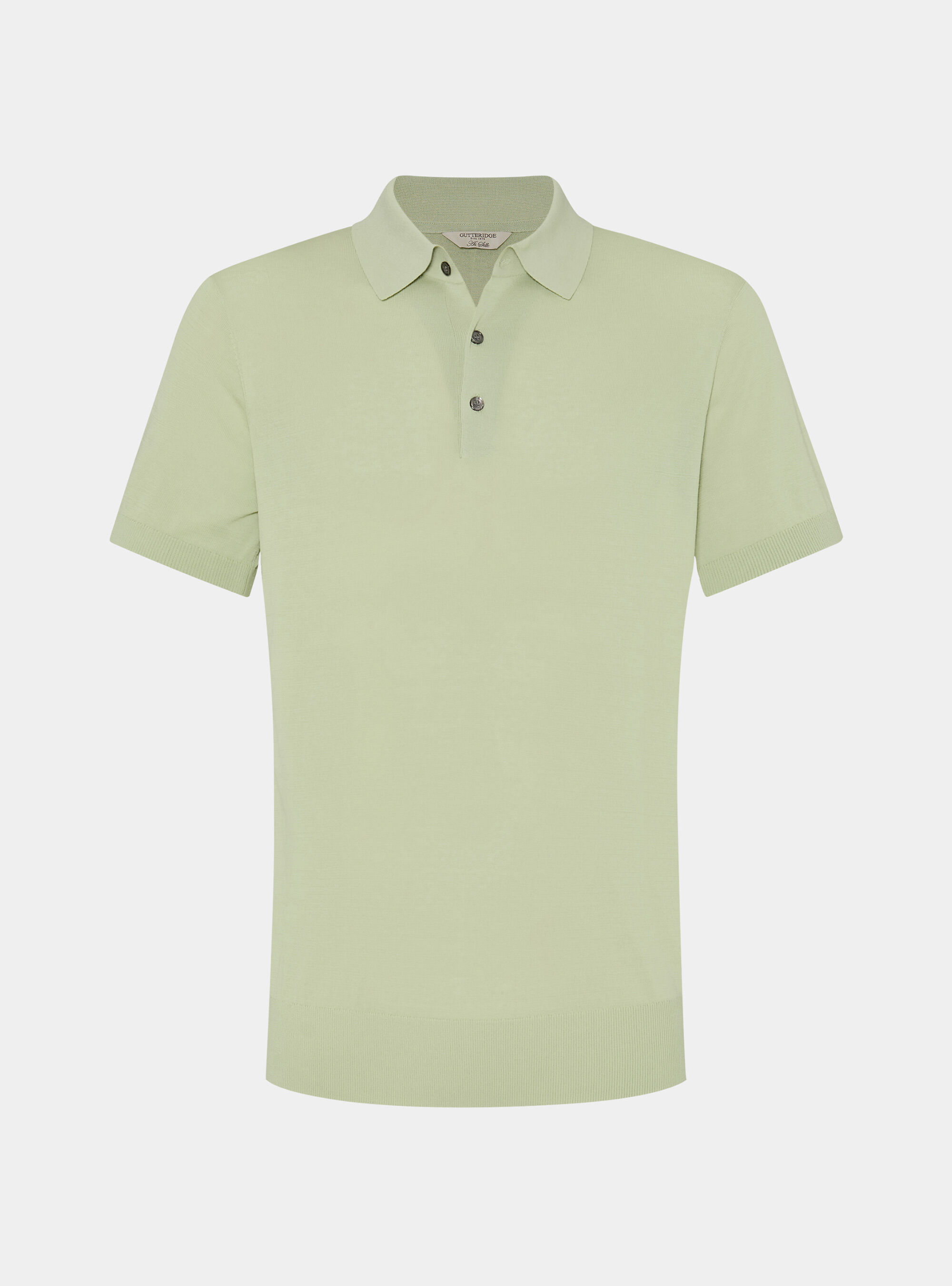 Polo de algod&oacute;n y seda, 0620C VERDE CHIARO