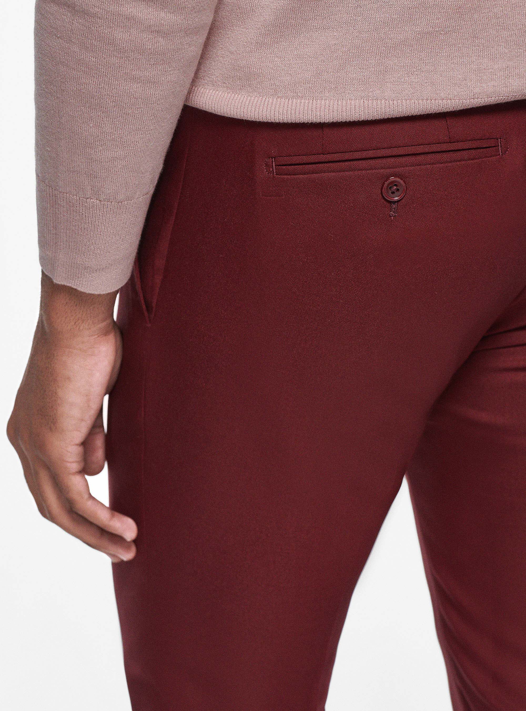 Pantalon en pure laine Vitale Barberis Canonico, BORDEAUX