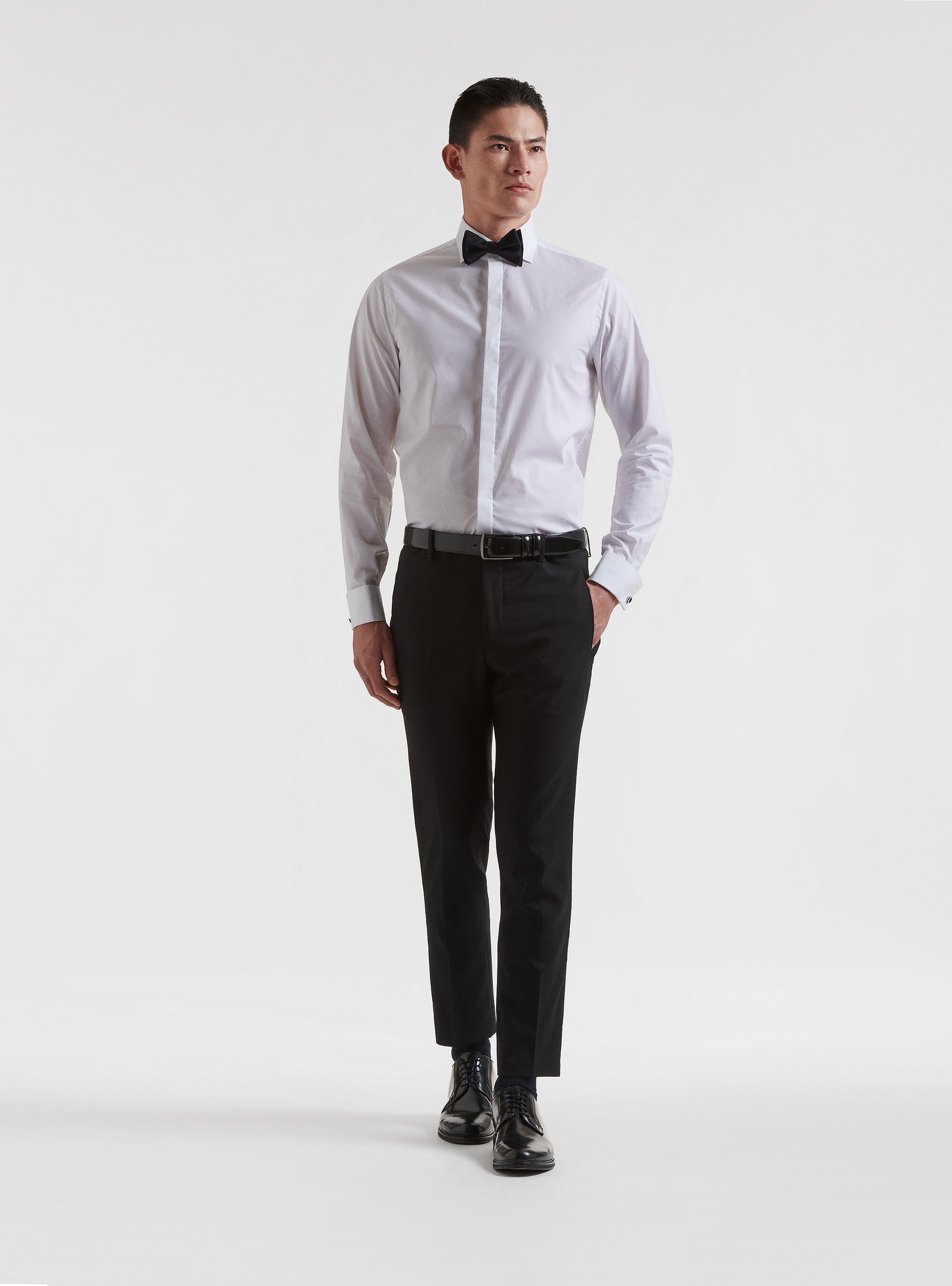 Pure wool smoking trousers Vitale Barberis Canonico, BLACK