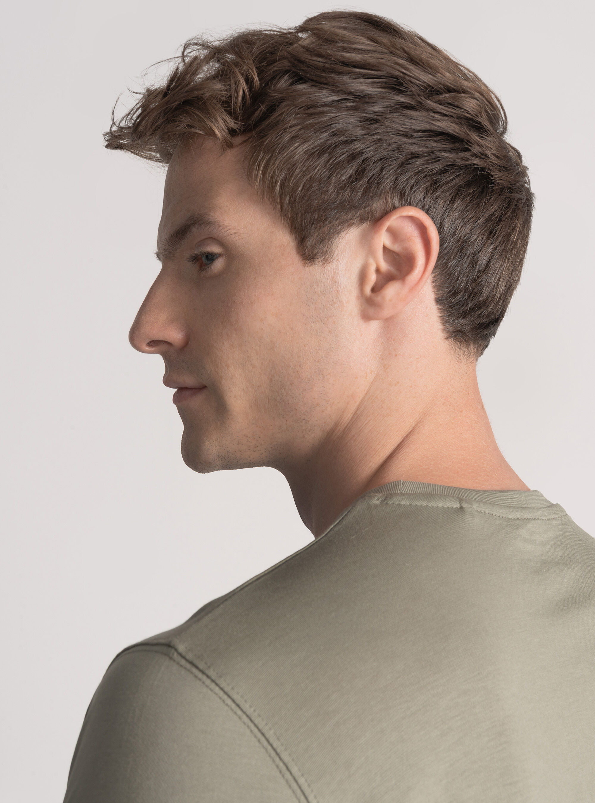 Half-sleeve T-shirt in Supima cotton, SALVIA 0602C