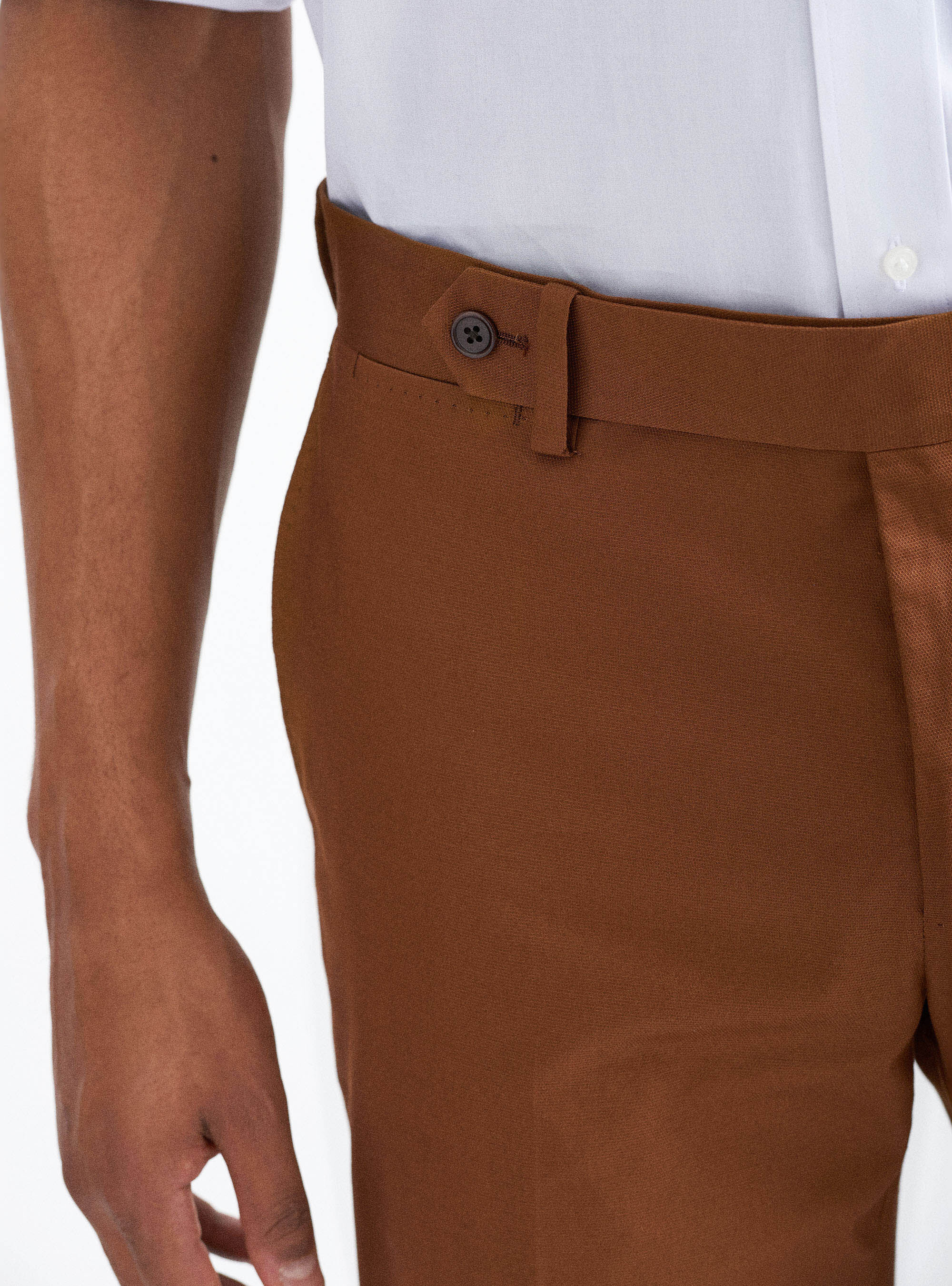 Armoured stretch cotton suit trousers, MULTICOLOR