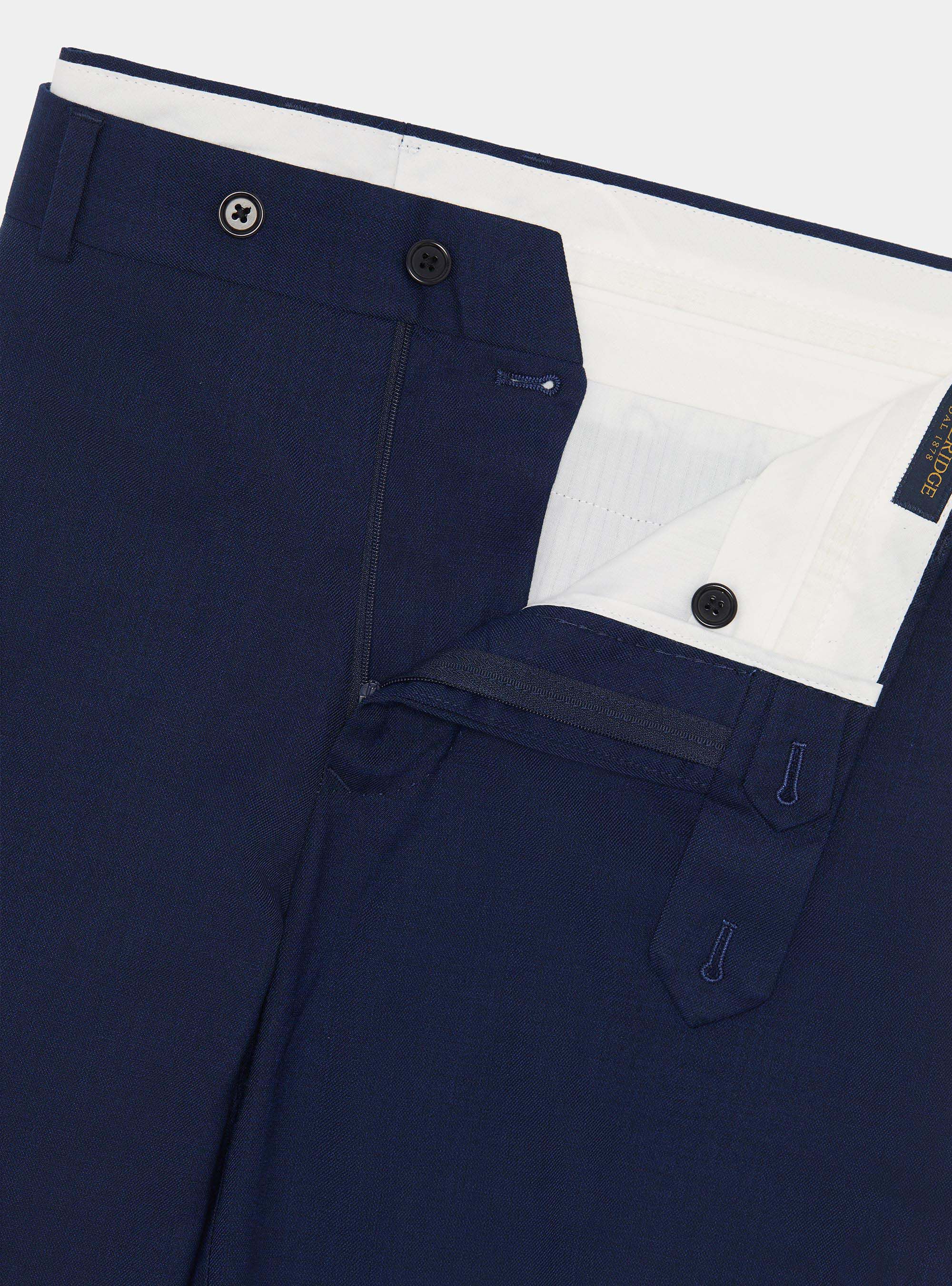 Hopsack suit trousers, NAVY BLUE