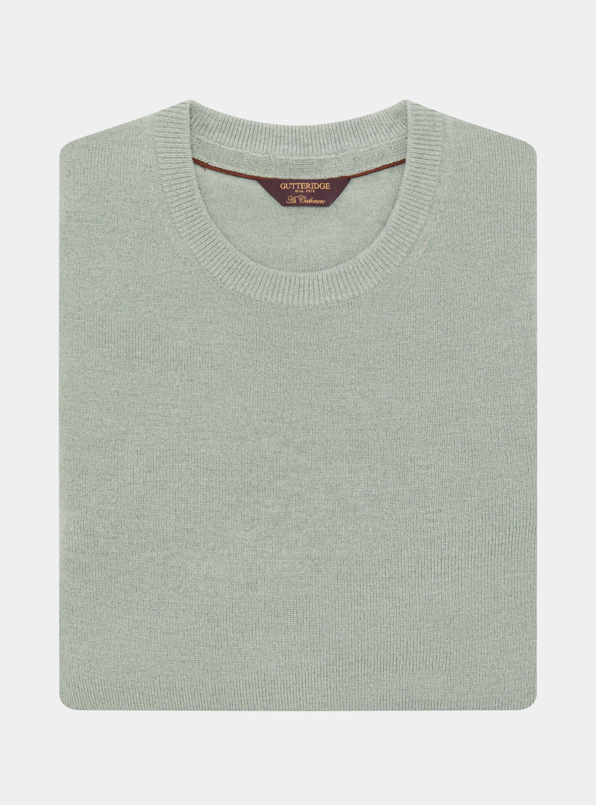 Maglia girocollo in lana lambswool e cashmere, VERDE GIADA 0655C