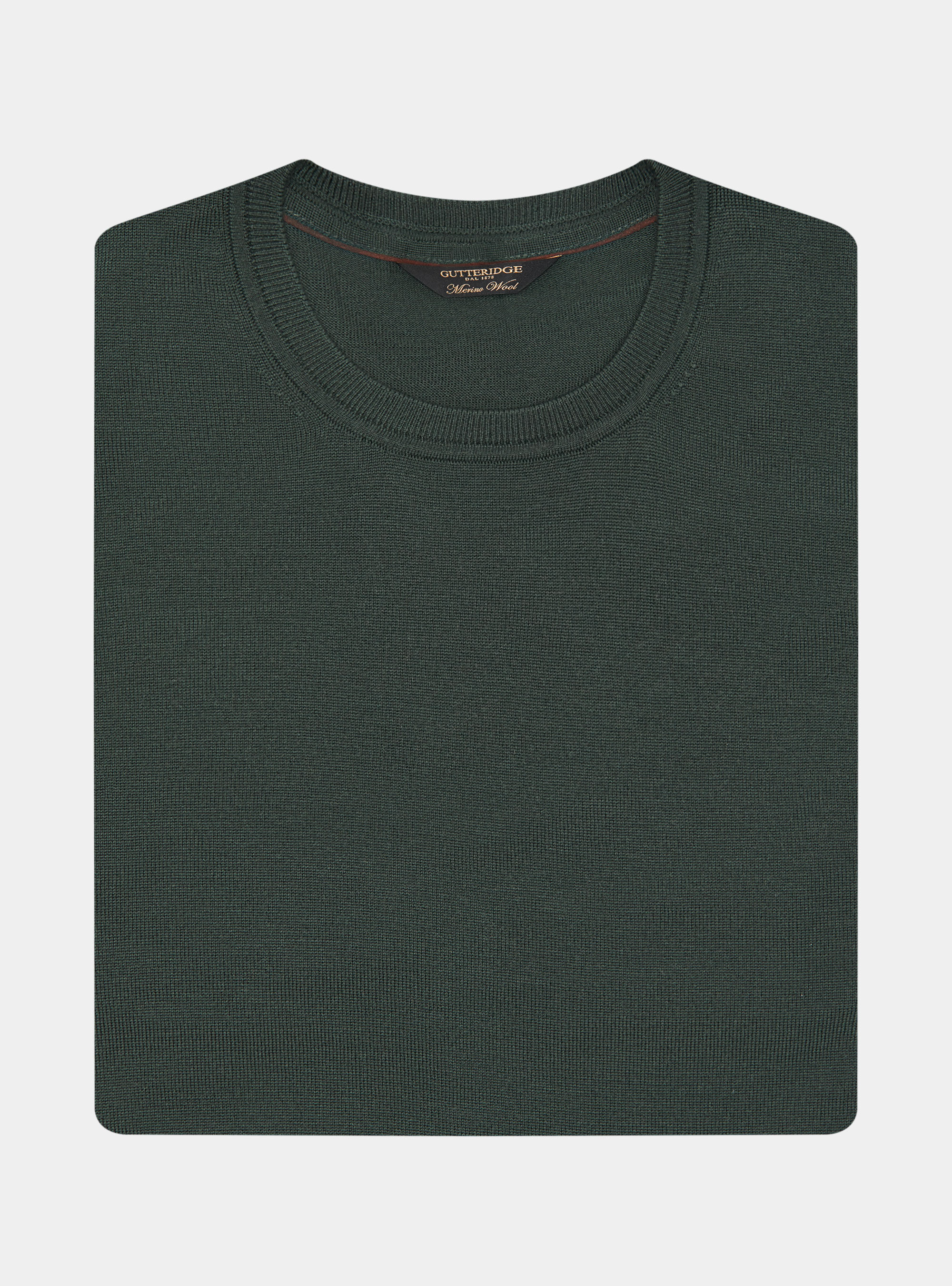 Crew-neck sweater in pure extra-fine merino wool, MILITARE 0609C