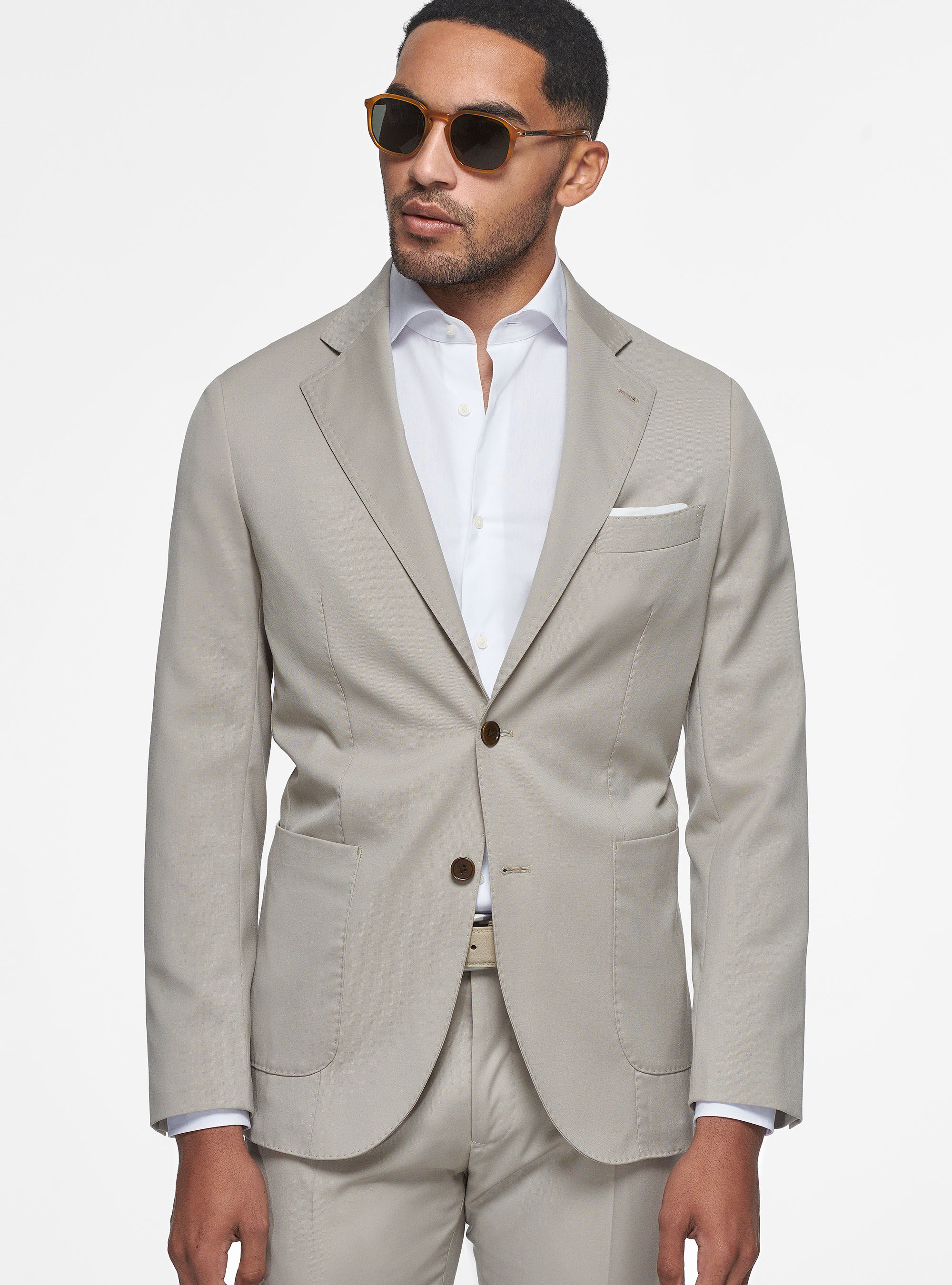 Pure 110's superfine wool blazer, SAND