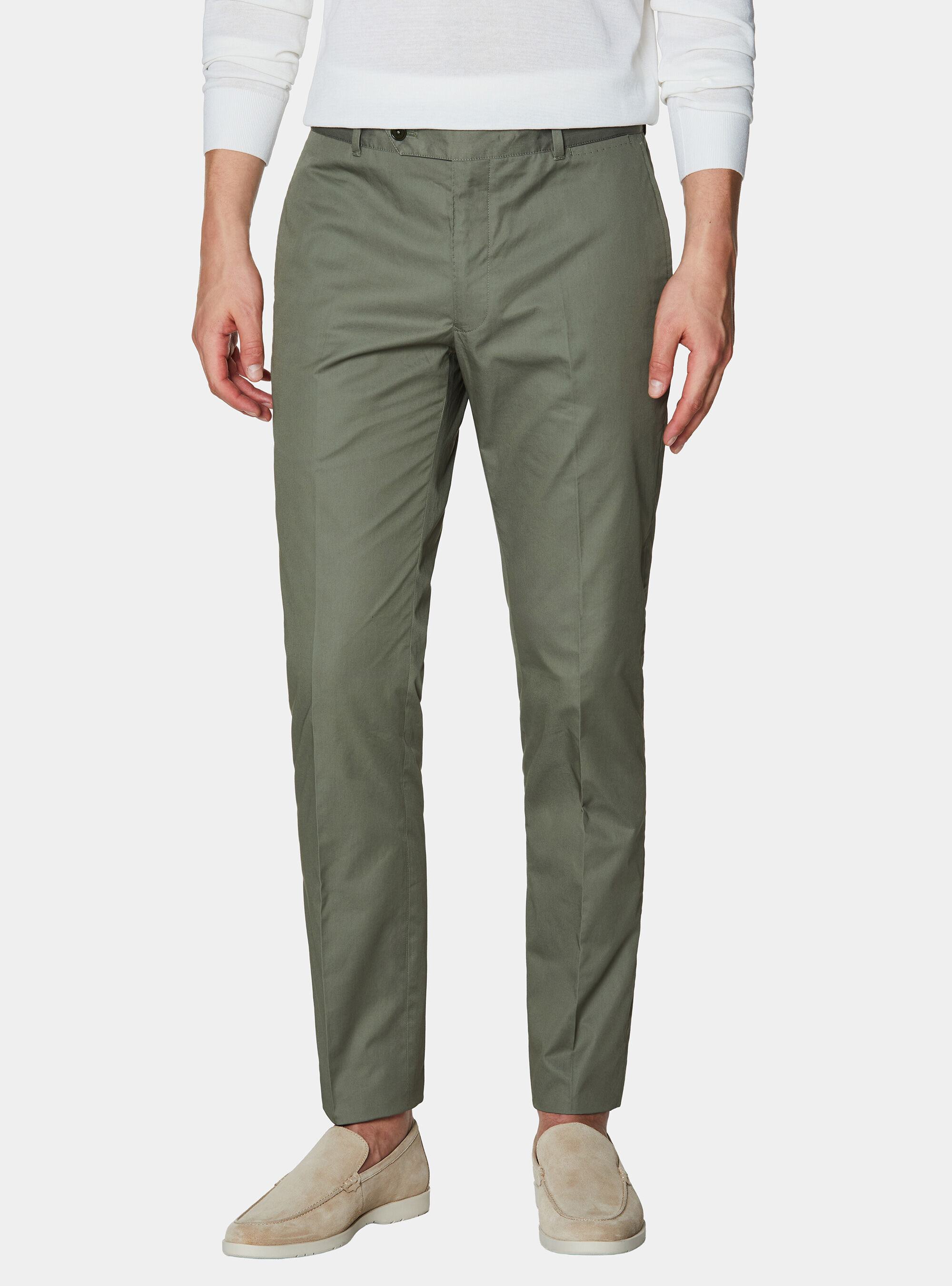 Lightweight twill slim fit chino trousers
