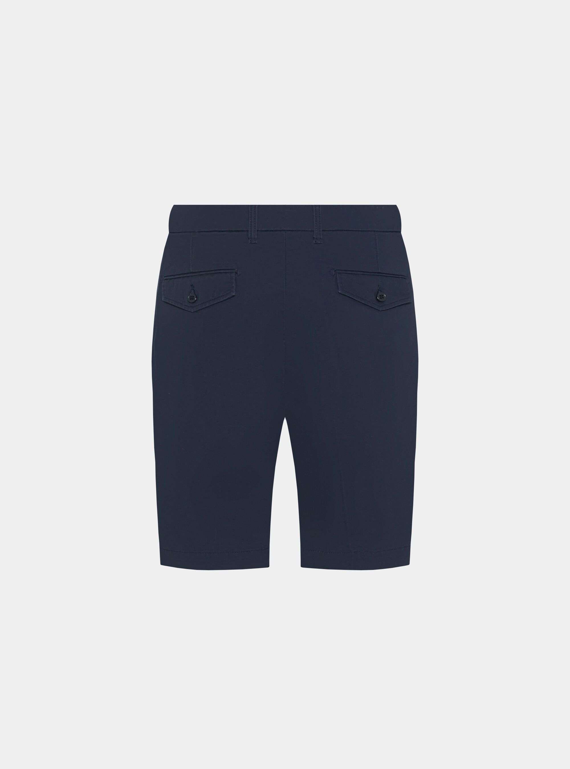 Bermuda en serg&eacute; de coton, BLEU MARINE