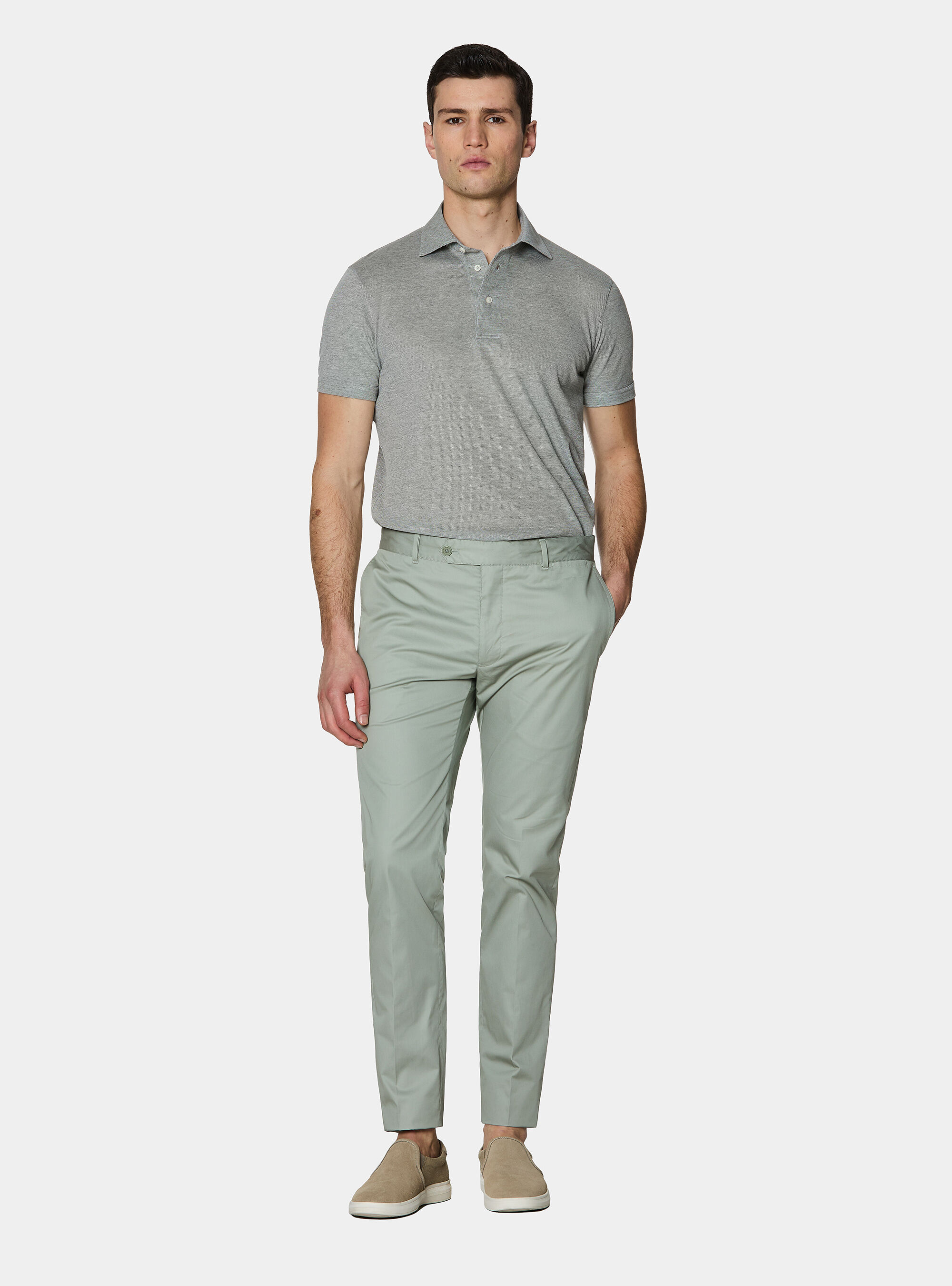 Lightweight twill slim fit chino trousers