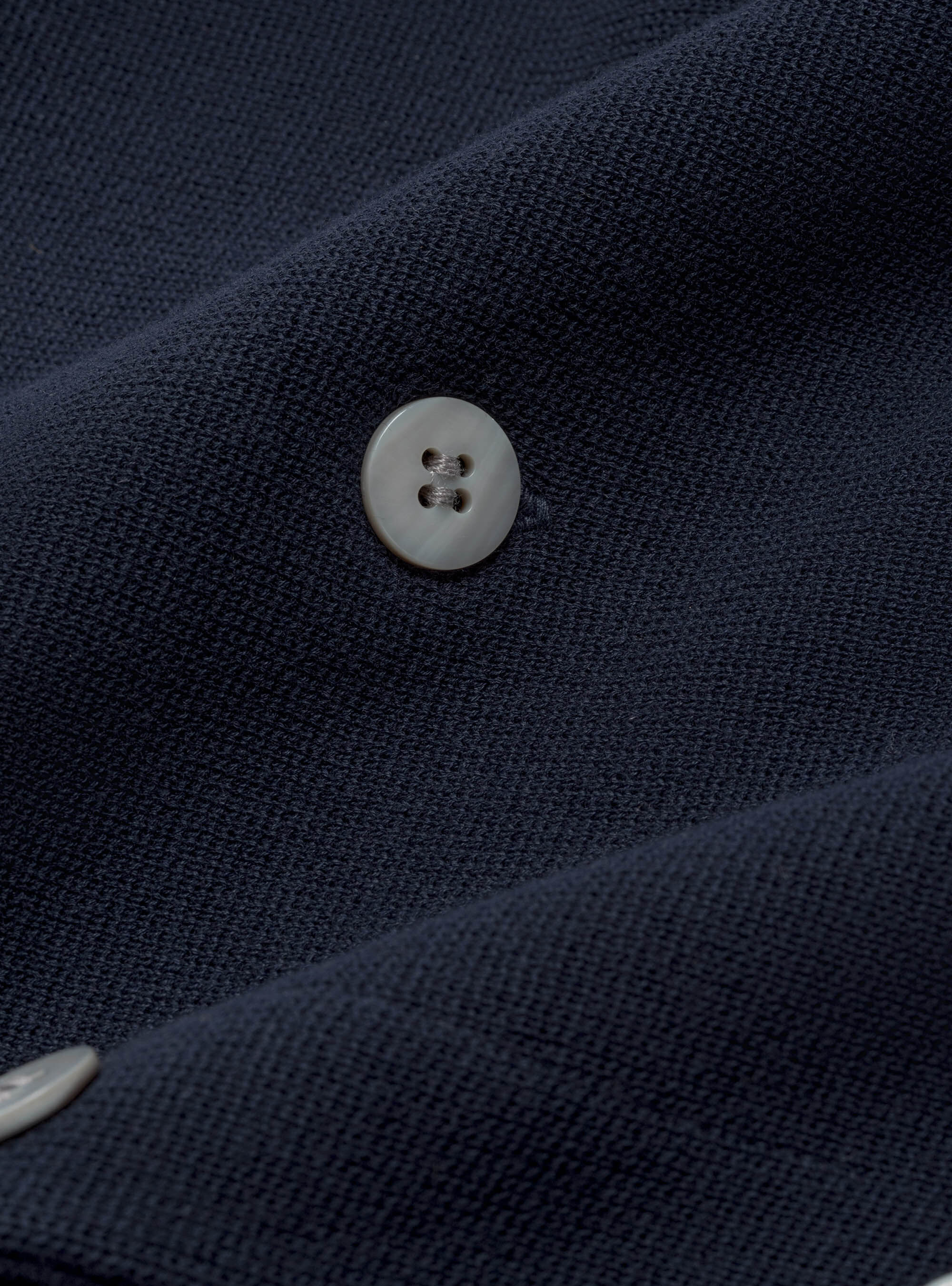 Pure cotton knitted double-breasted waistcoat, NAVY BLUE