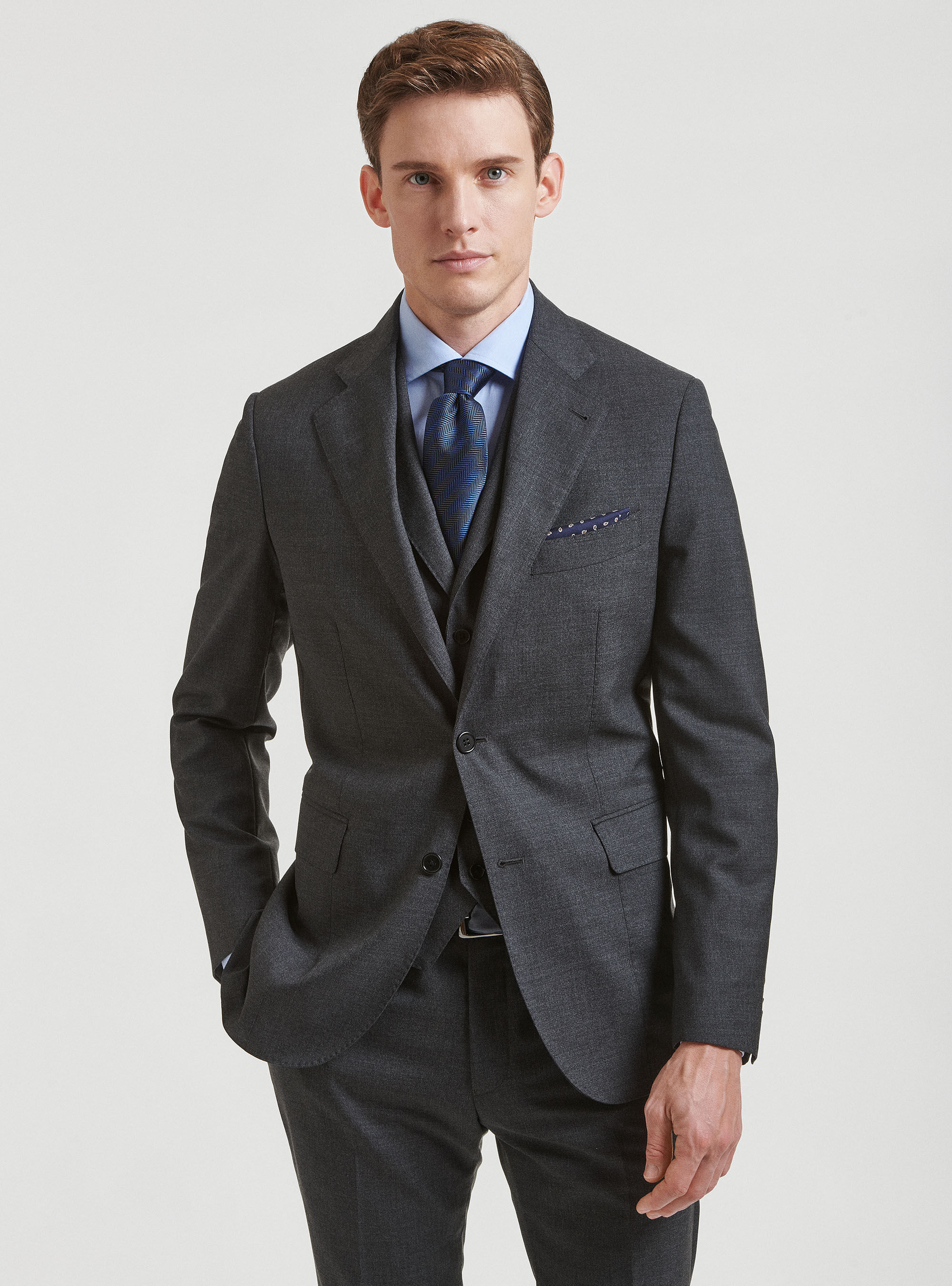 Anzugjacke aus reiner Wolle Vitale Barberis Canonico, ASFALTO 0115C