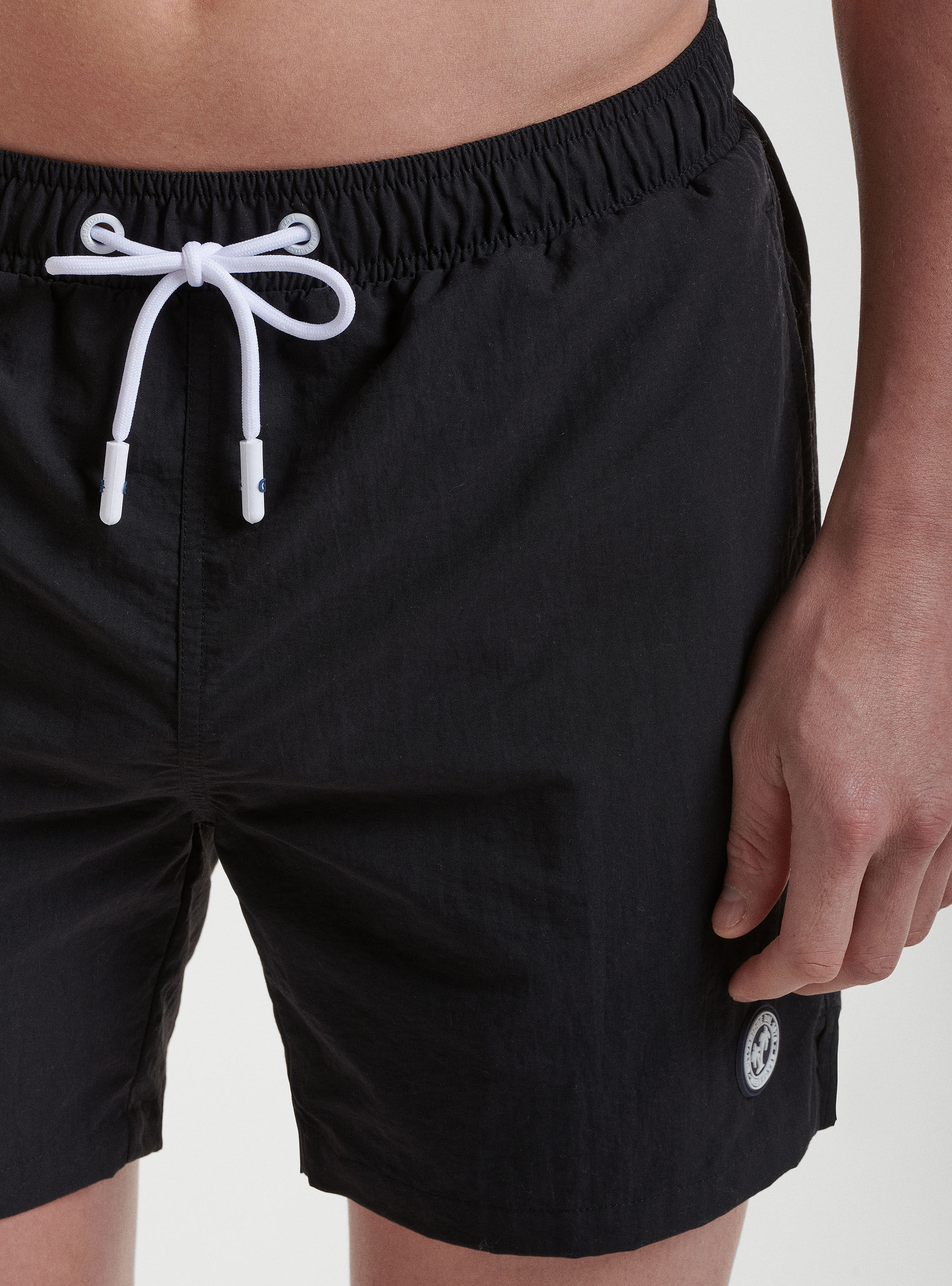 Solid-coloured swimwear, BLACK