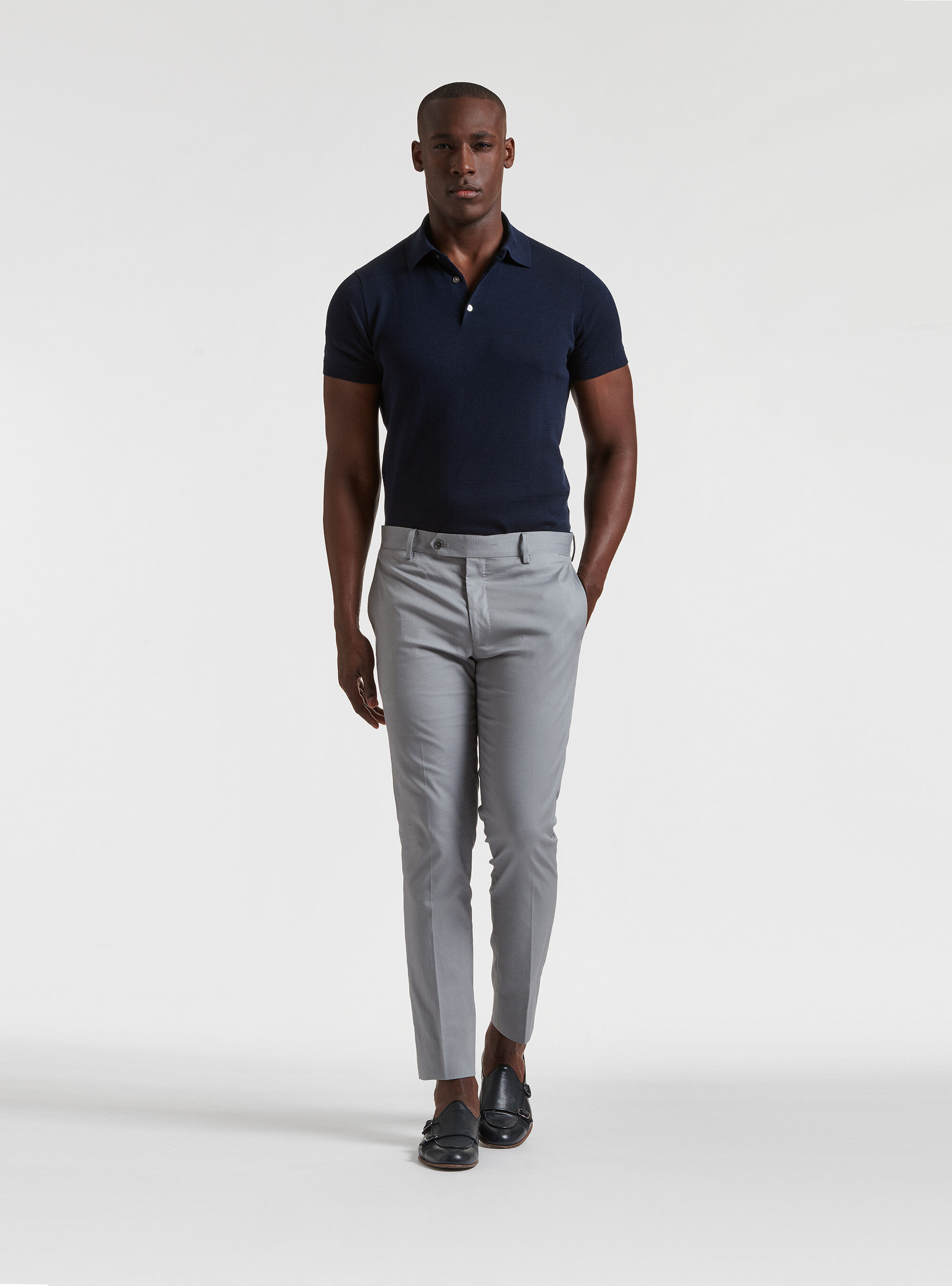 Armoured cotton suit trousers