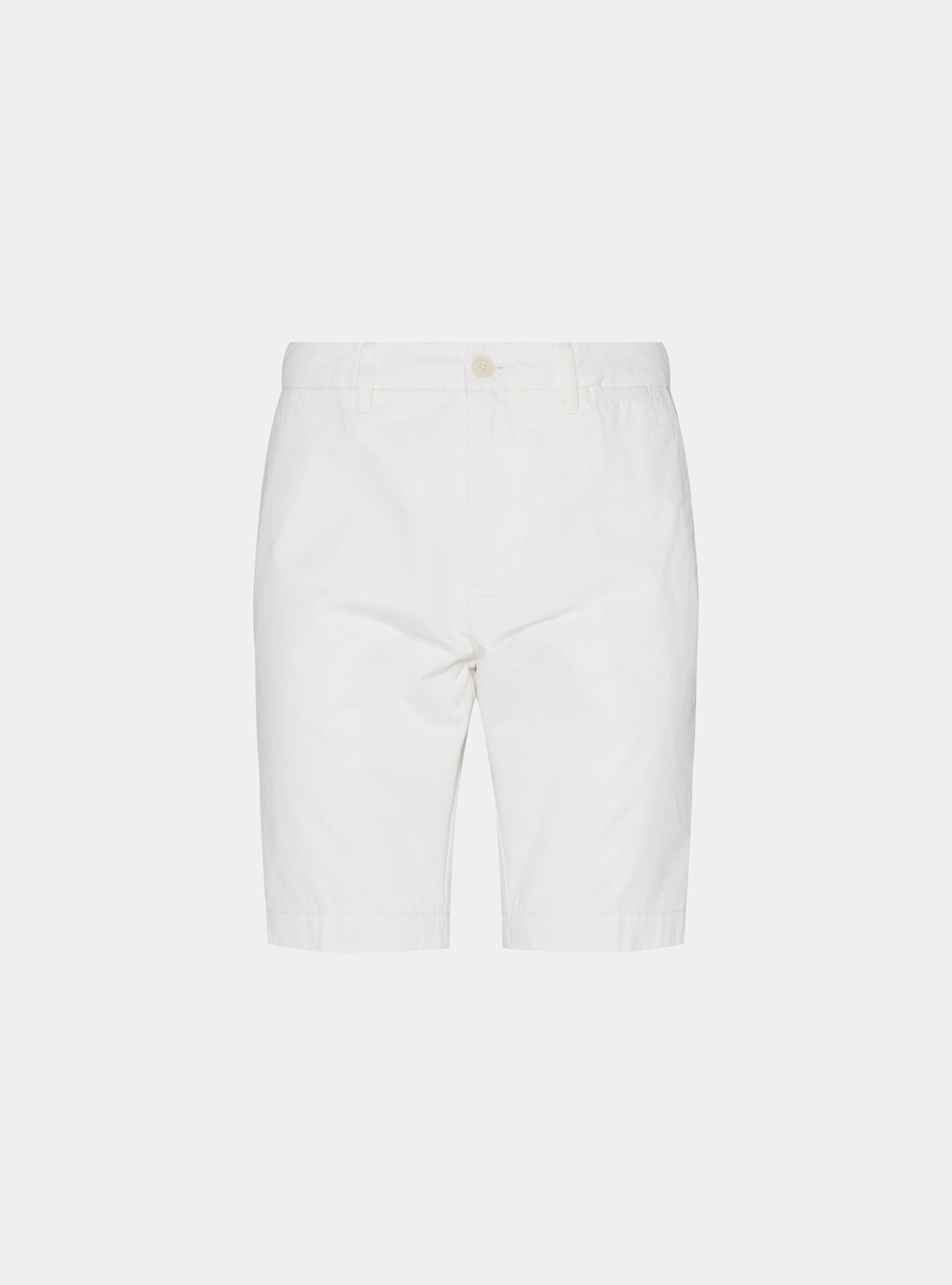Cotton twill chino Bermuda shorts, WHITE