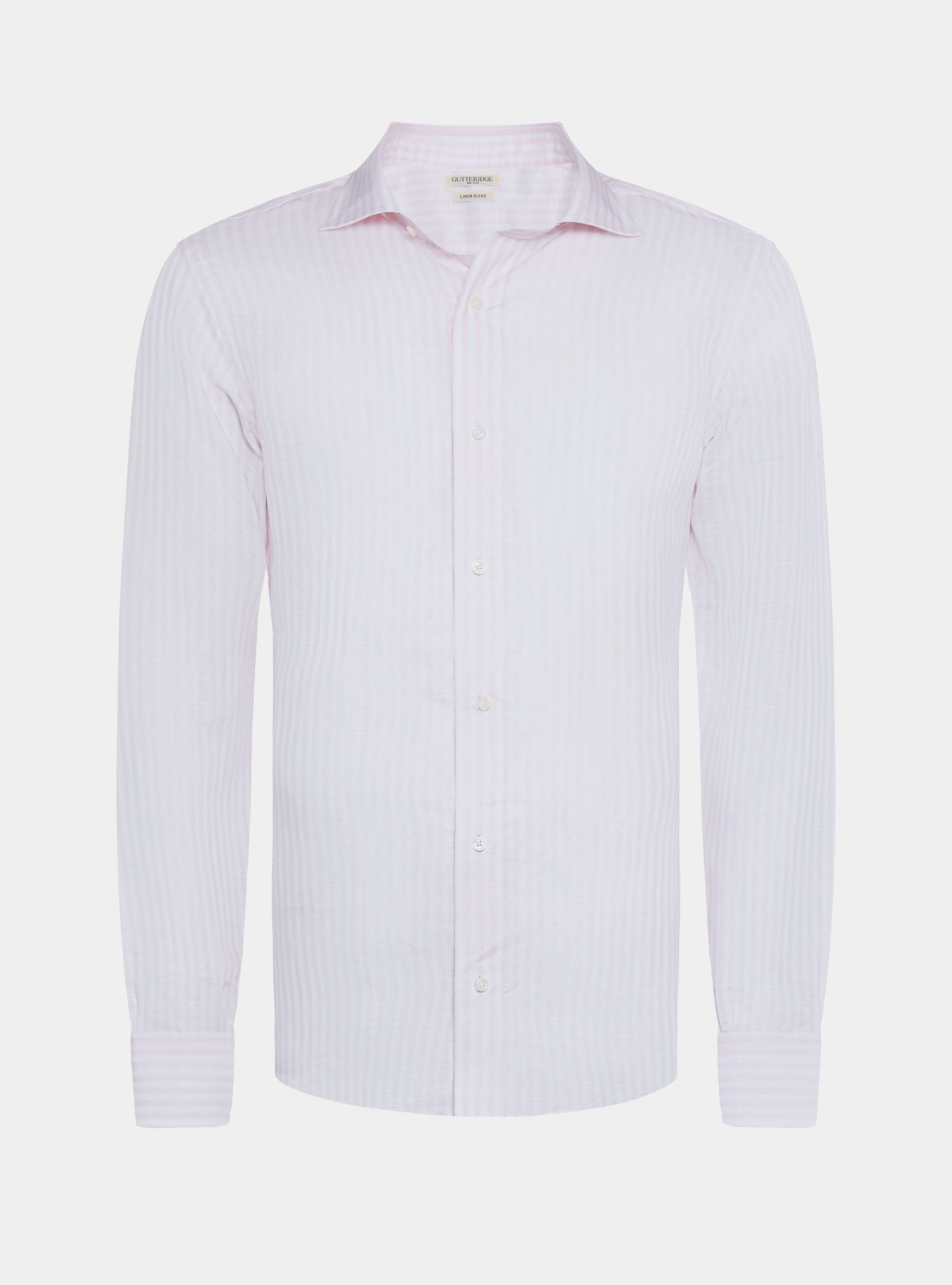 Linen blend striped shirt, PINK