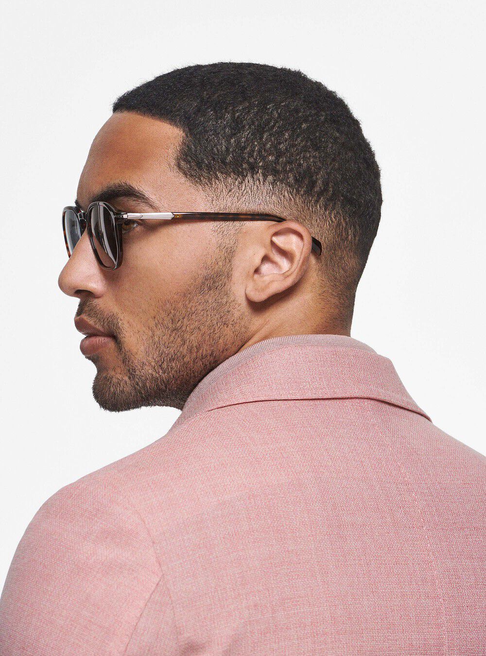 Micro-textured pure wool blazer, PINK