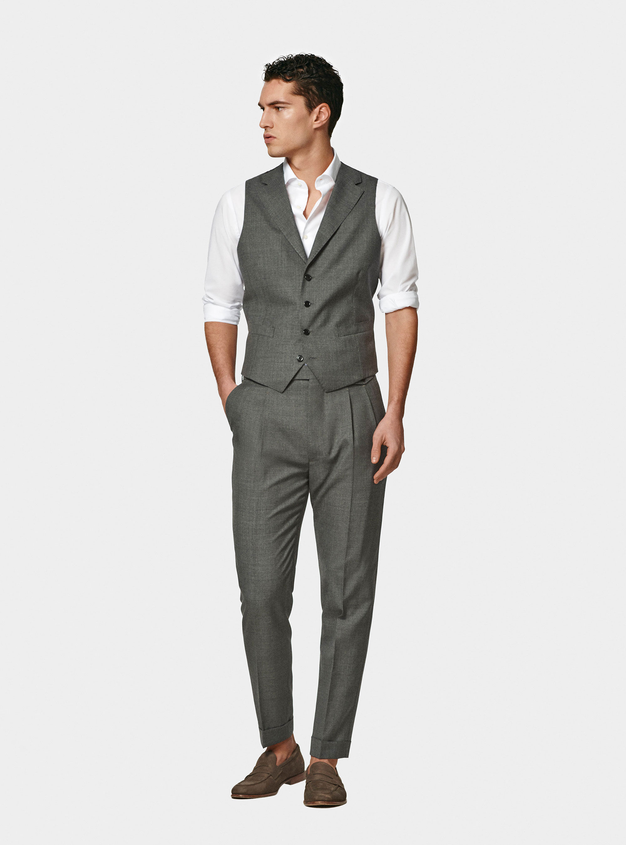 Single-breasted waistcoat in pure wool Vitale barberis Canonico