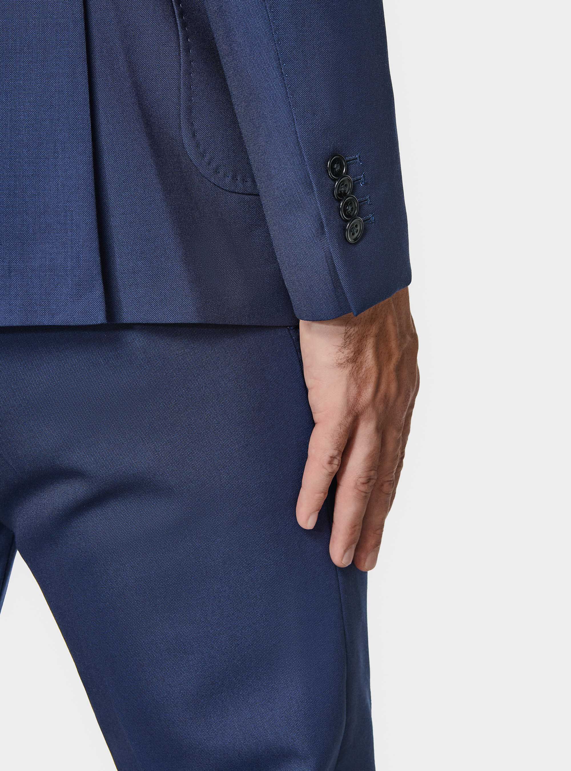 Cerruti pure wool travel suit blazer, NAVY BLUE