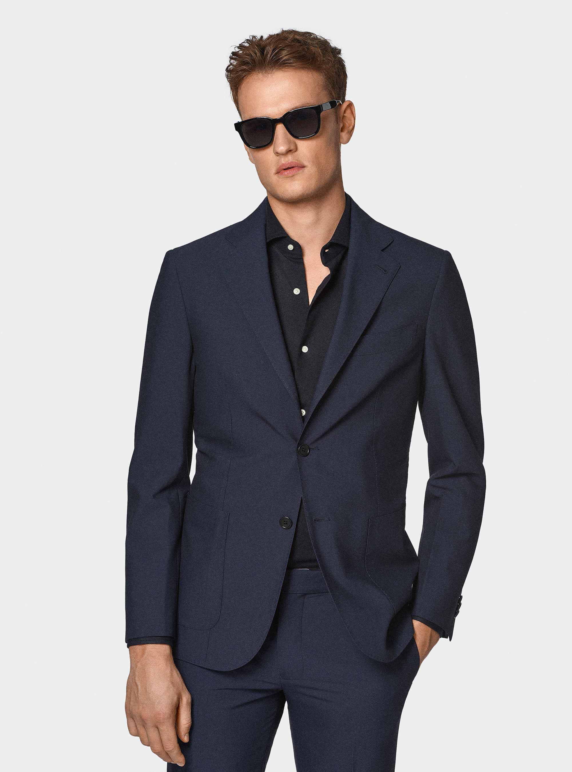 Classic slim fit suit blazer