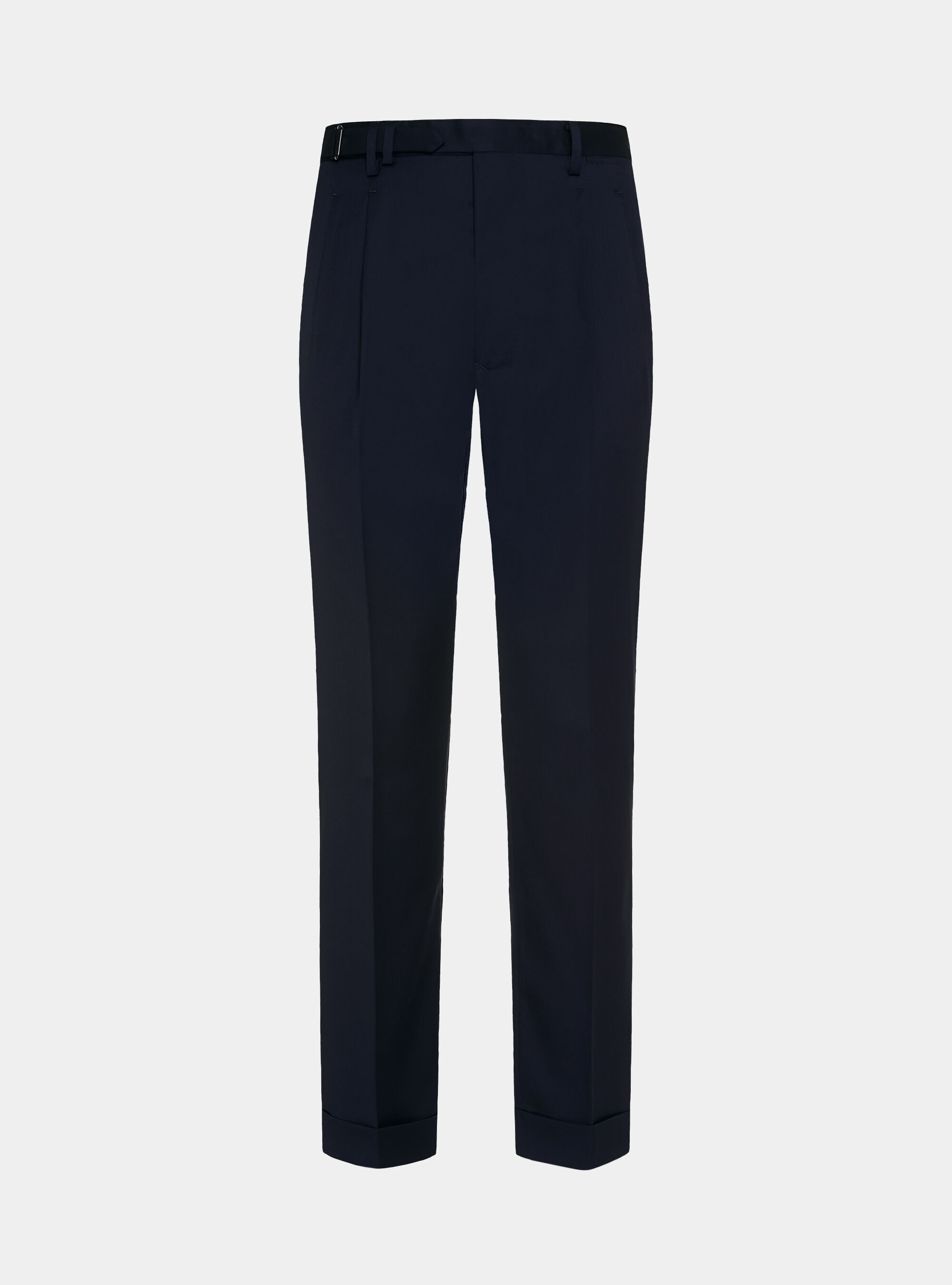 Reda pure wool double pleat trousers, NAVY BLUE