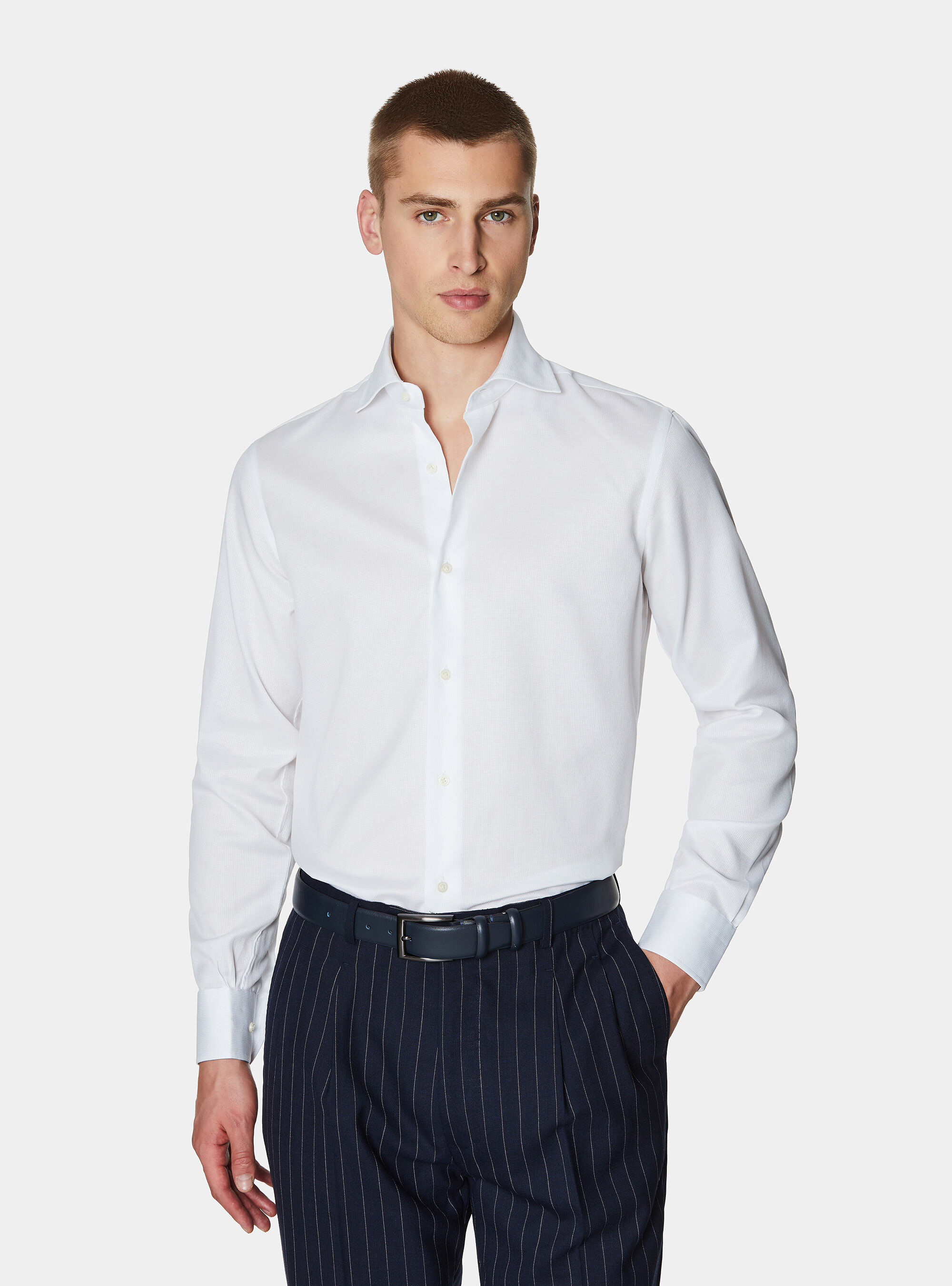 Textured cotton shirt