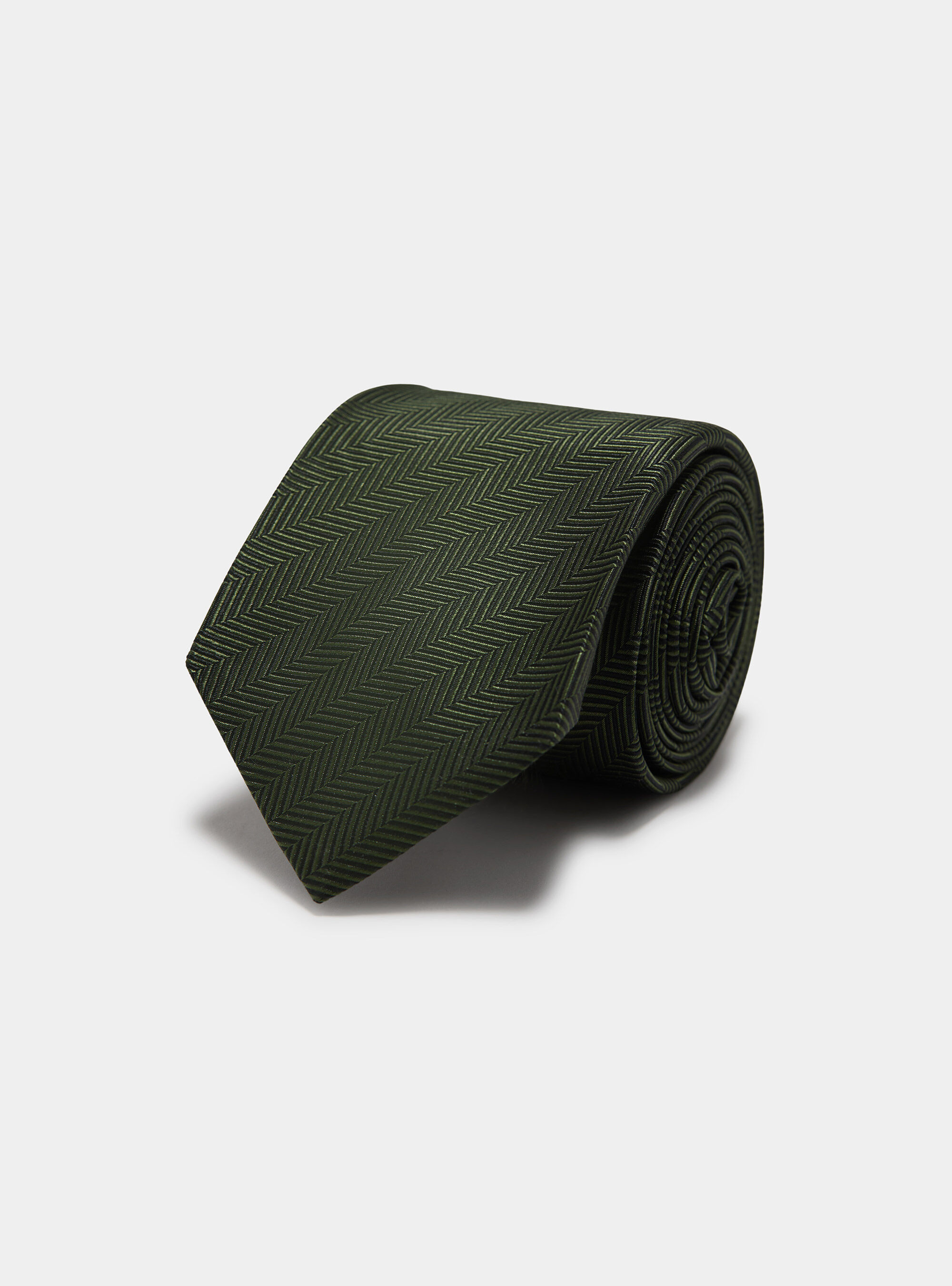 Herringbone silk tie