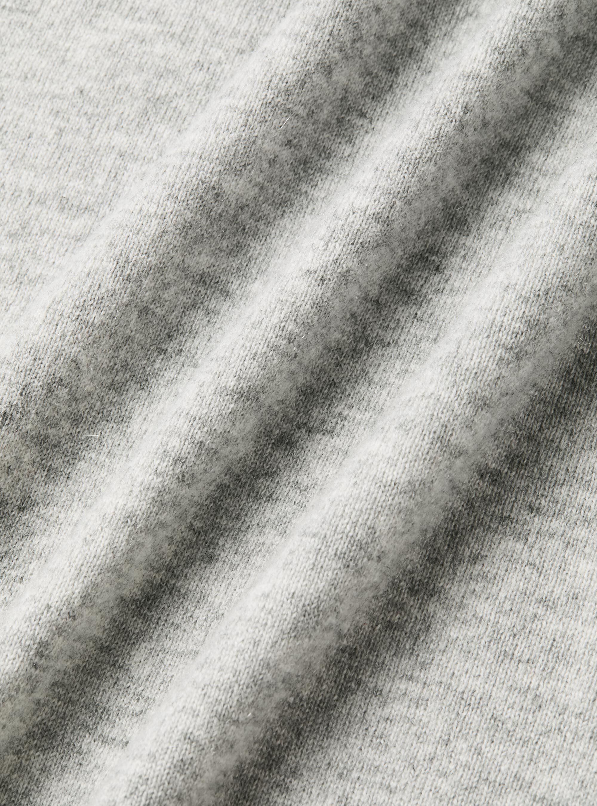 Cashmere crew-neck sweater, LIGHT GREY MELANGE