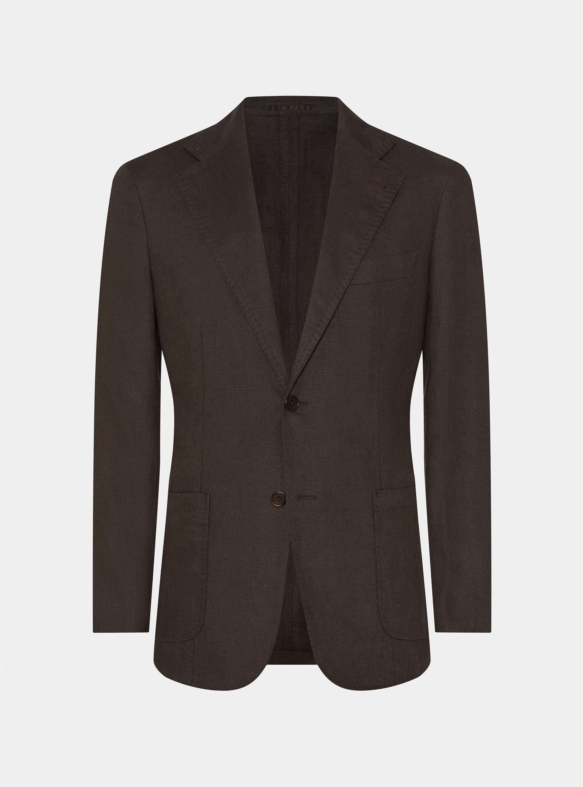 Pure linen suit blazer, BROWN