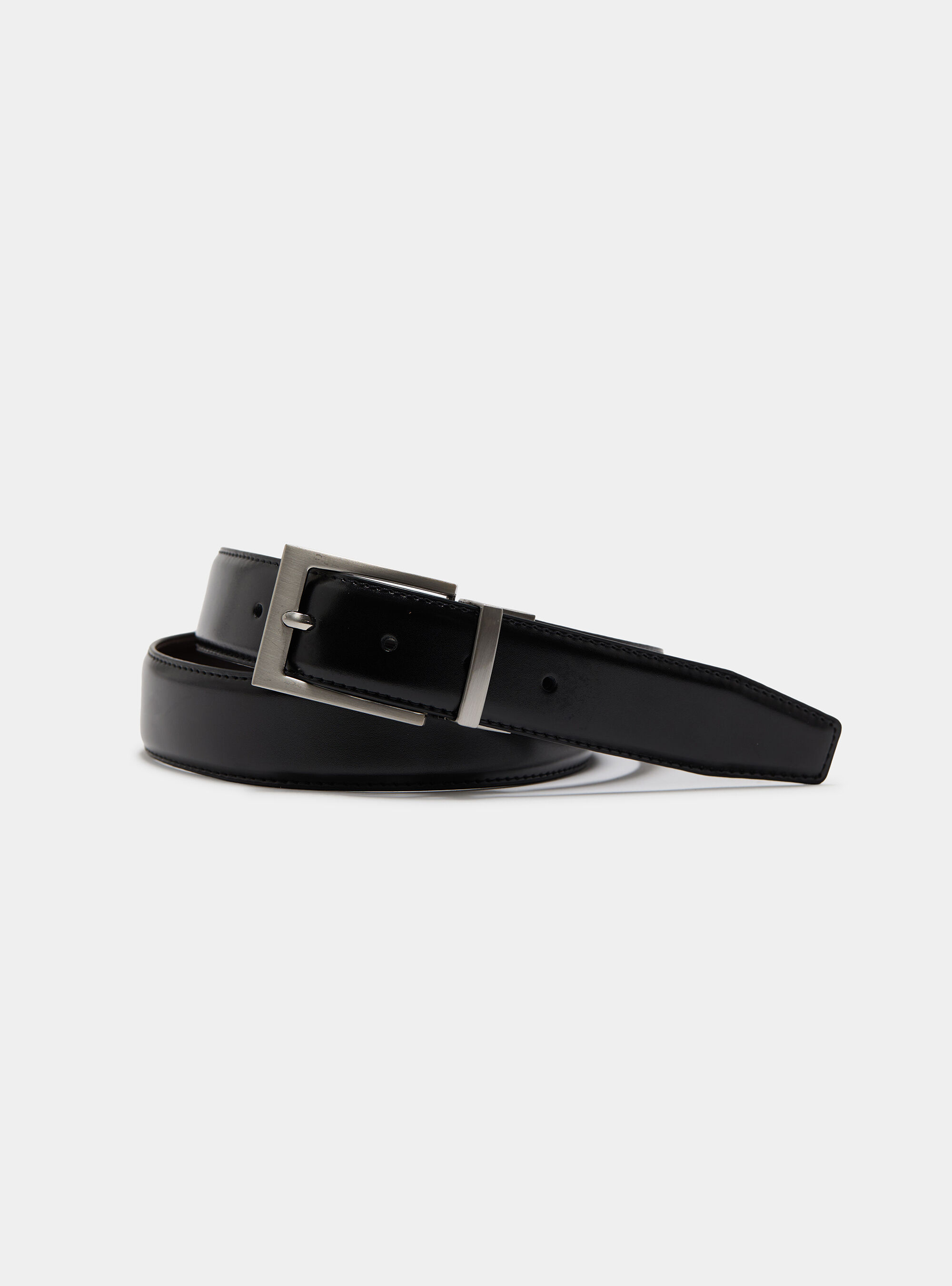 Classic reversible leather belt