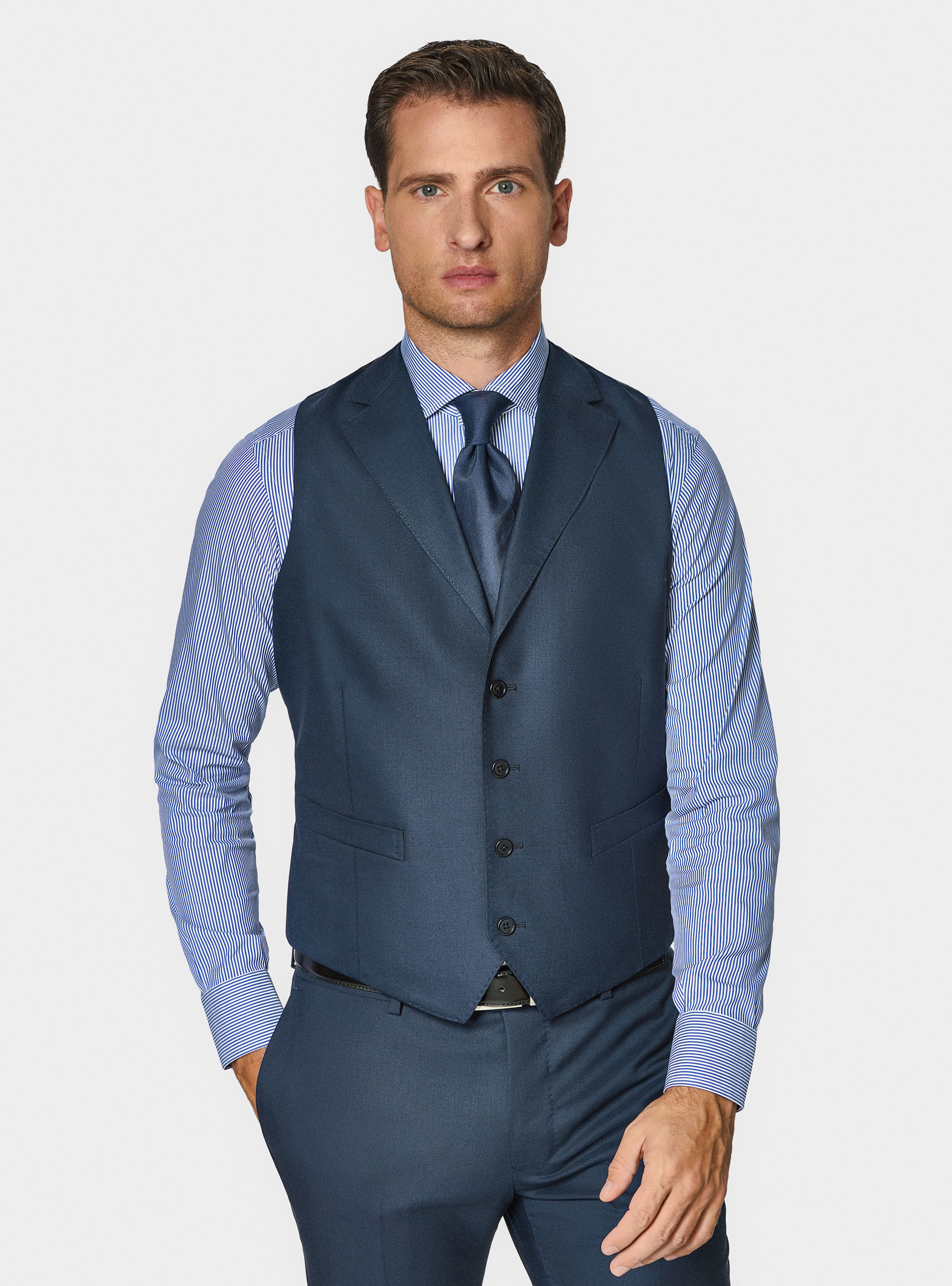 Single-breasted waistcoat in pure wool Vitale barberis Canonico