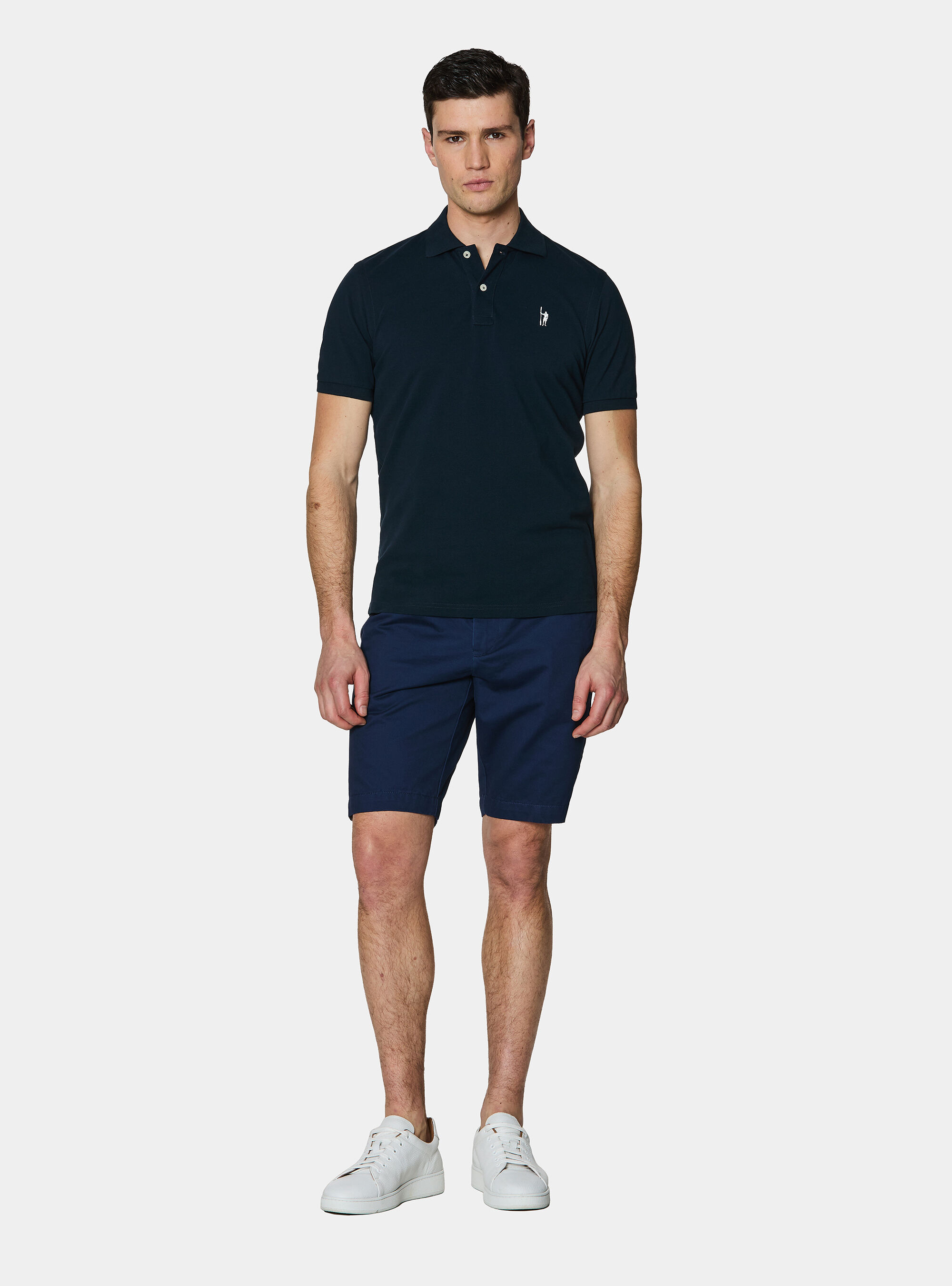 Klassisches Piqu&eacute;-Poloshirt, NAVY 0218C