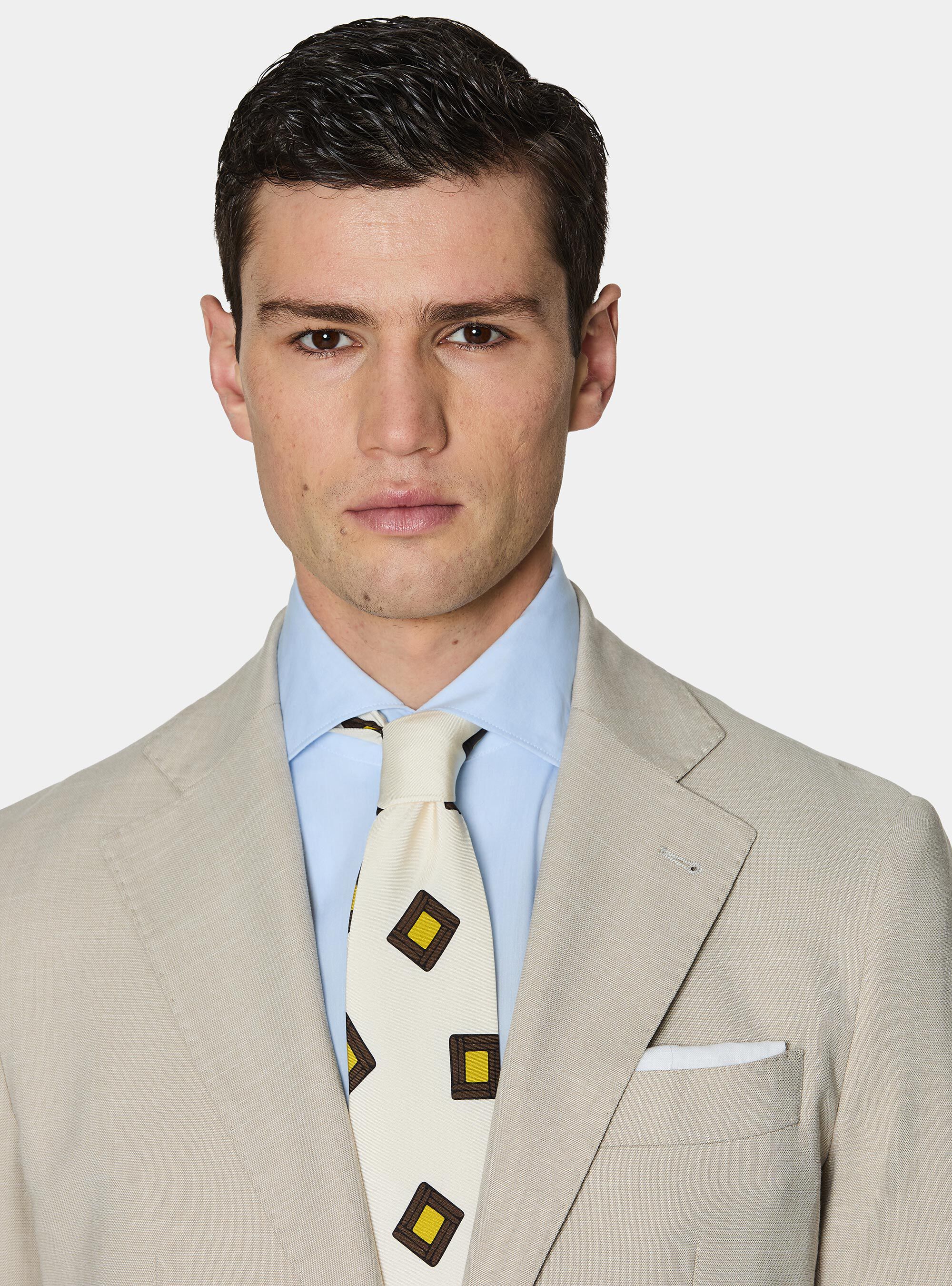 Hopsack fabric suit blazer, SAND