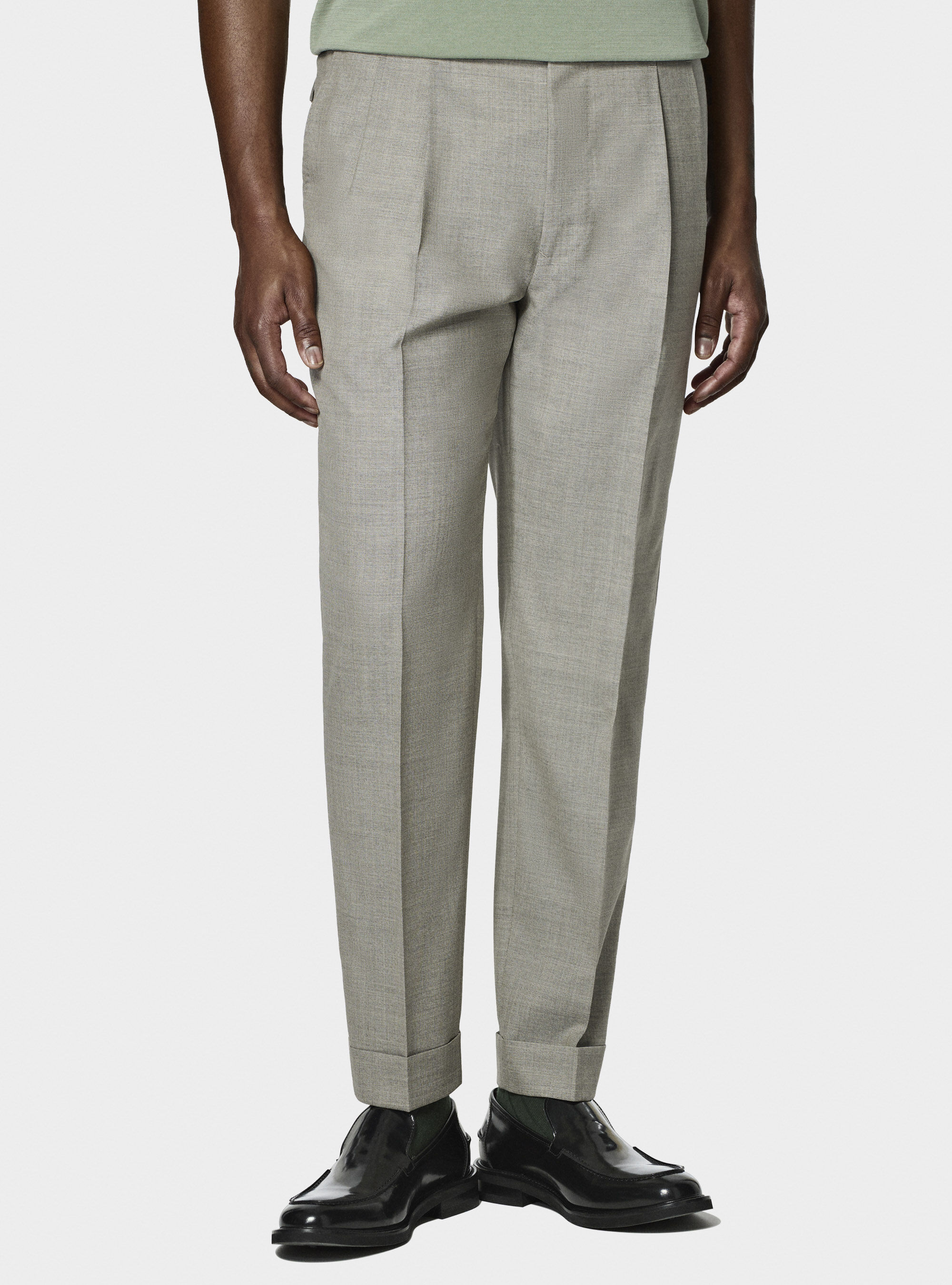 Vitale Barberis Canonico Hose aus reiner Wolle mit doppelten Abn&auml;hern