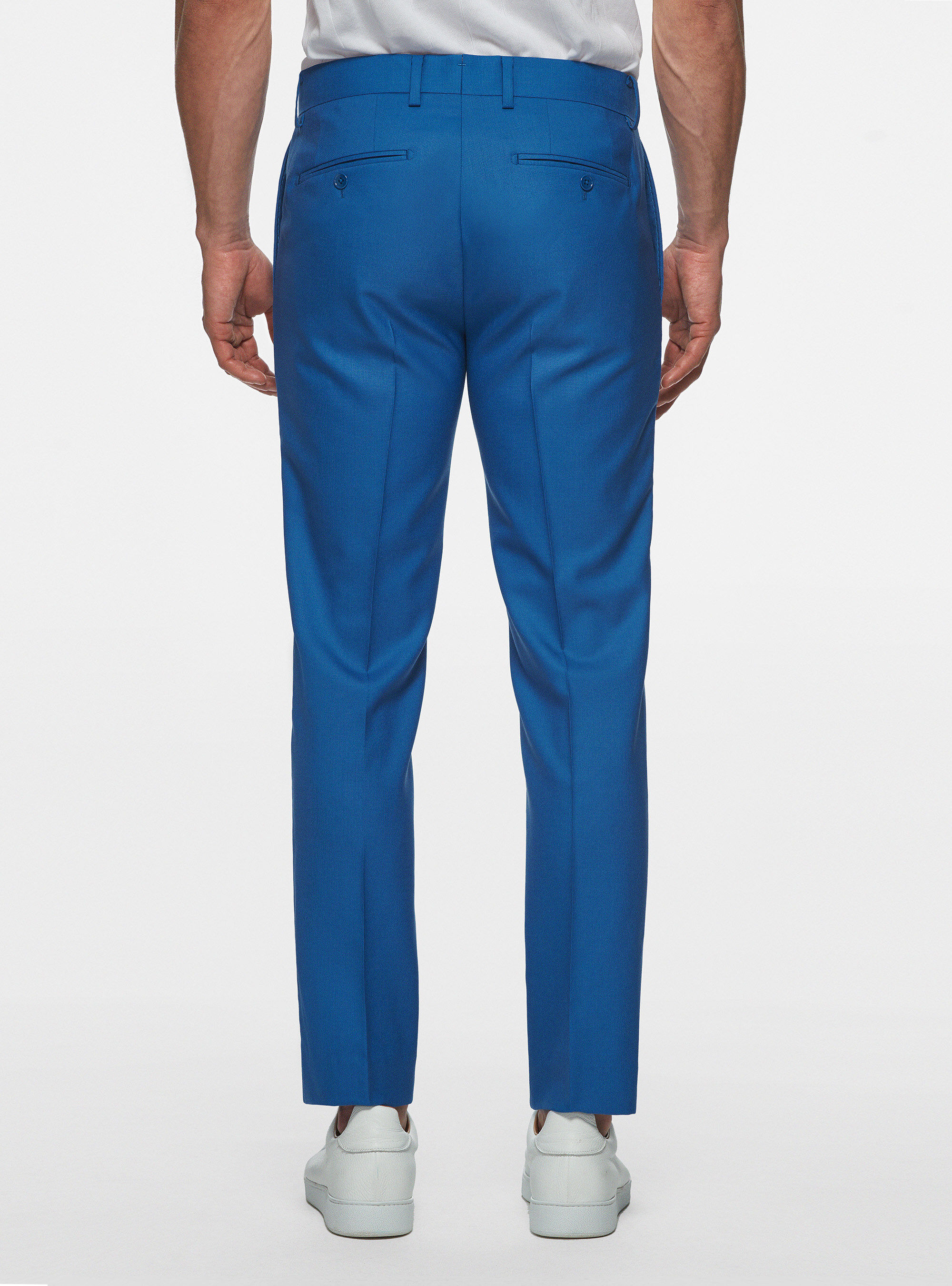 Pantalon en pure laine Vitale Barberis Canonico, 0226C CERULEO