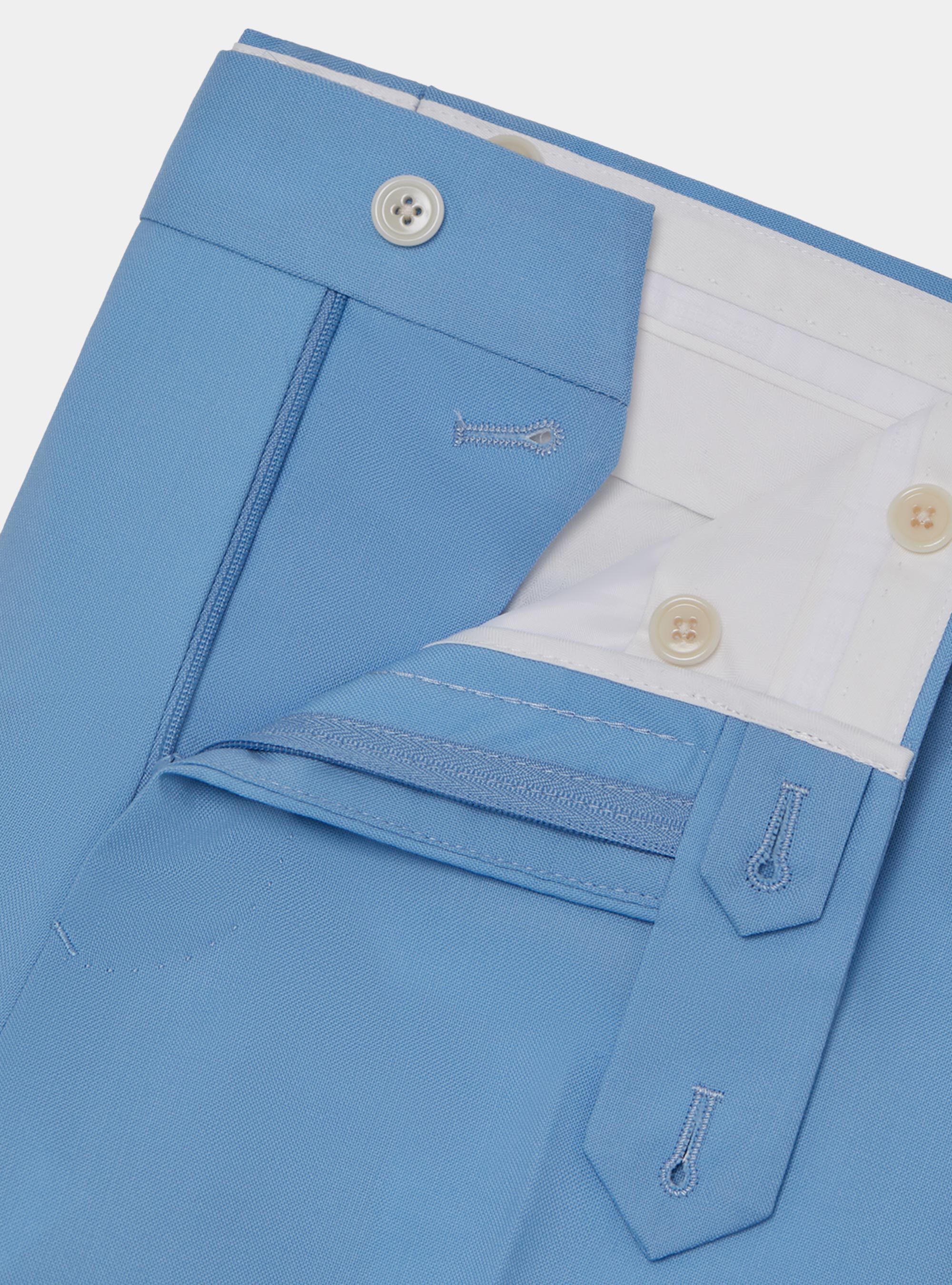 Pantalon en pure laine Vitale Barberis Canonico, BLEU CIEL