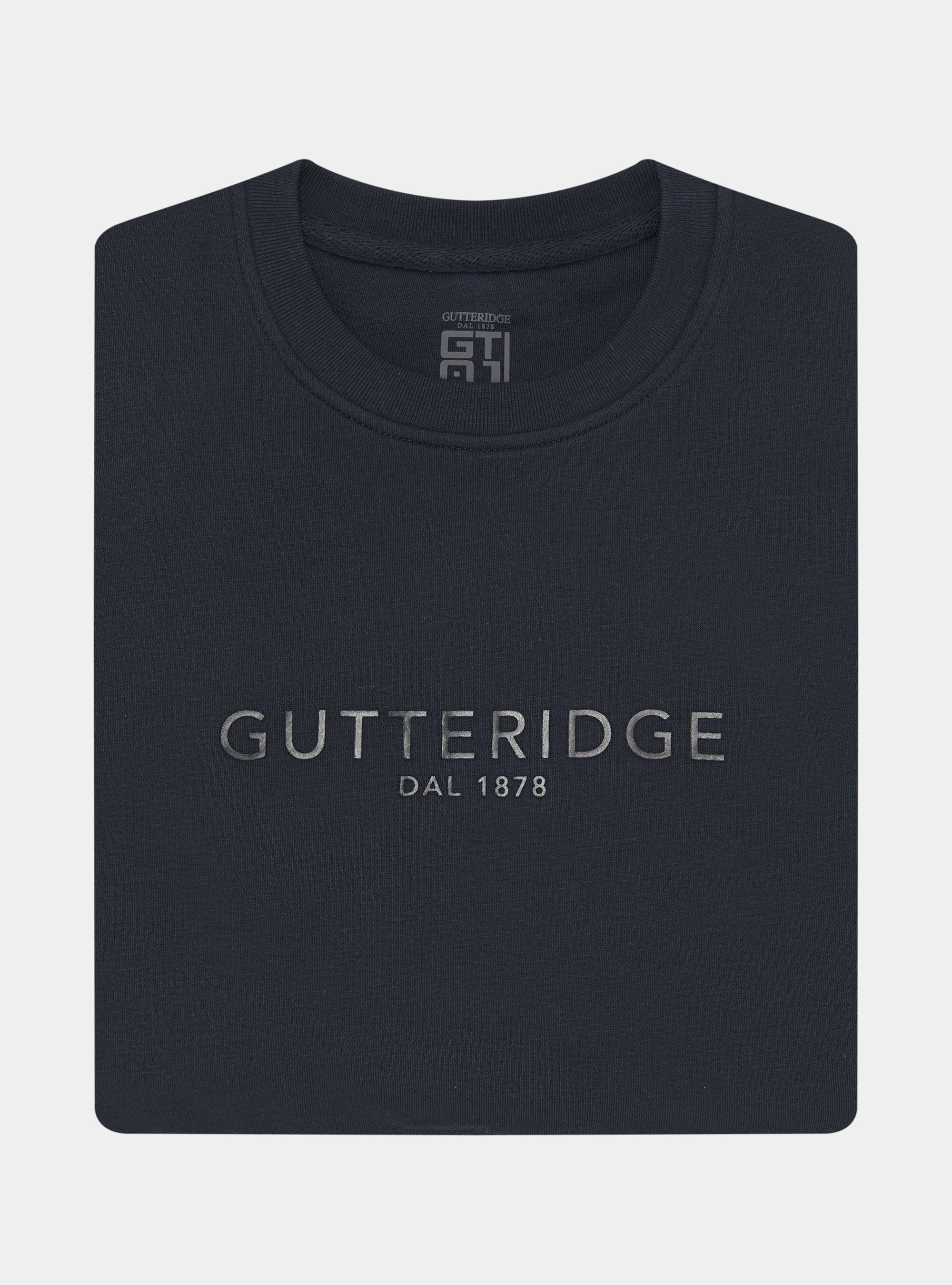 Crew-neck sweatshirt with logo, NAVY BLUE