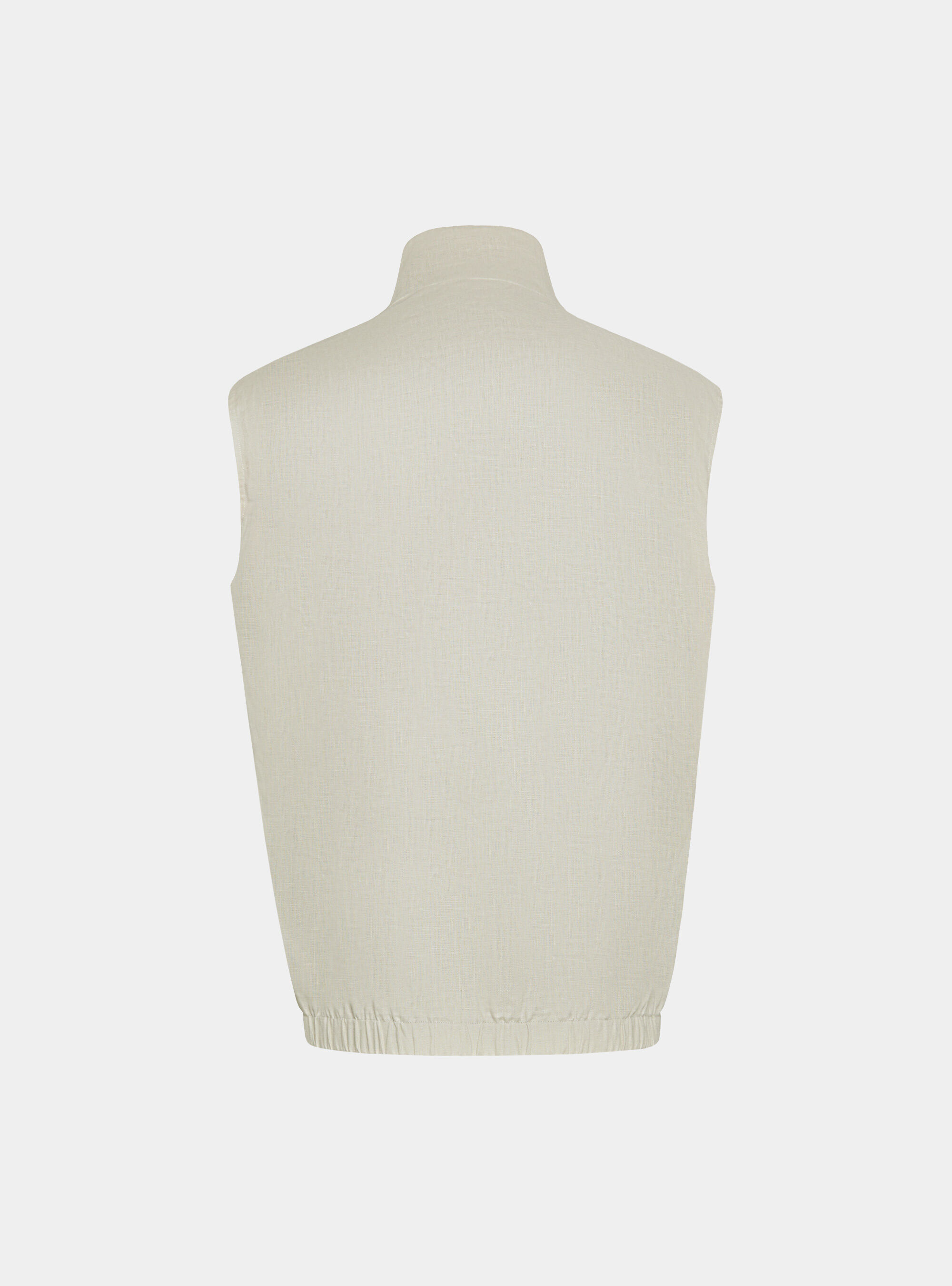 Reversible sleeveless in pure linen, ECRU