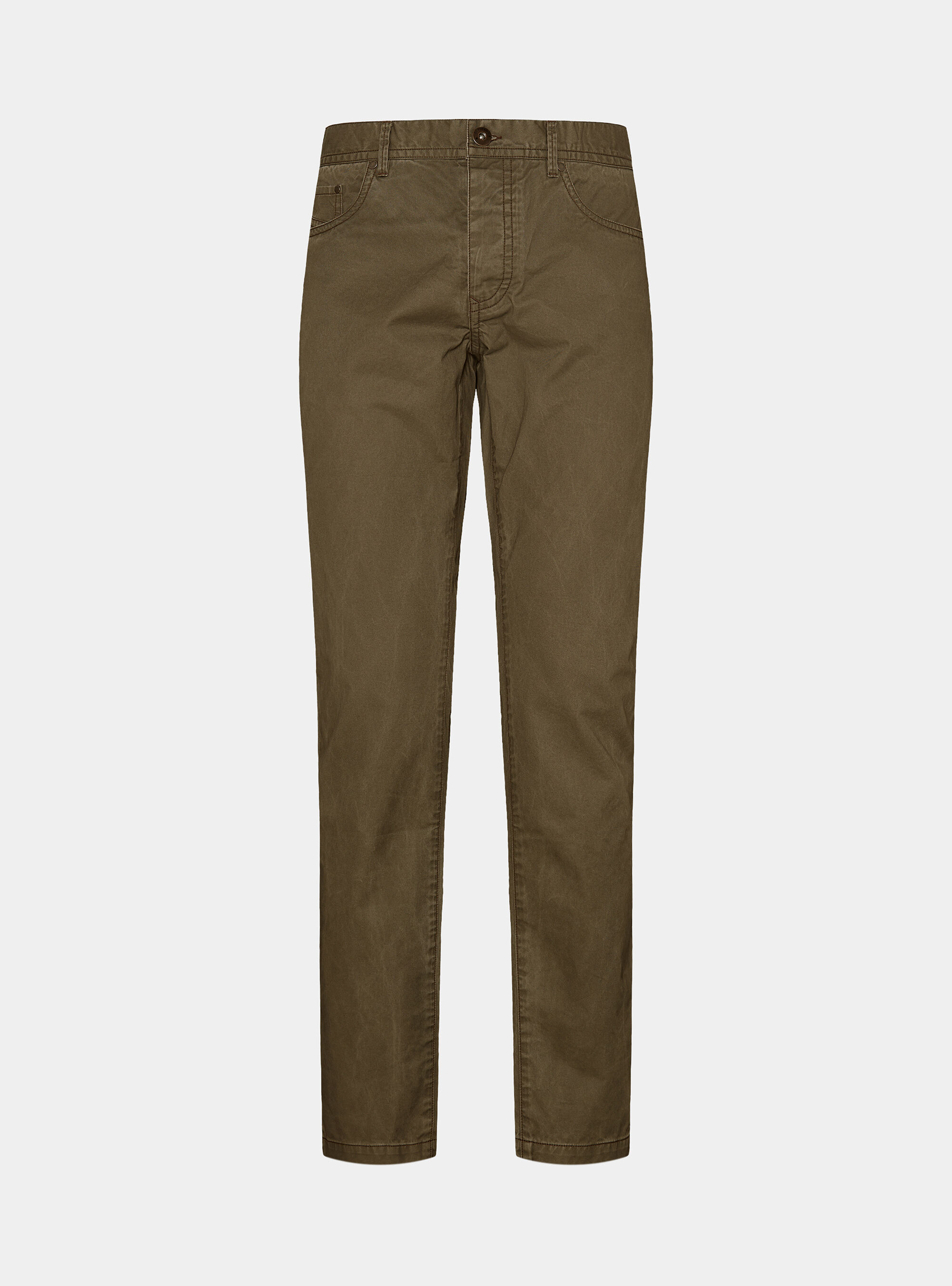 Slim Fit Hose aus Baumwolle, OLIVA 0614C