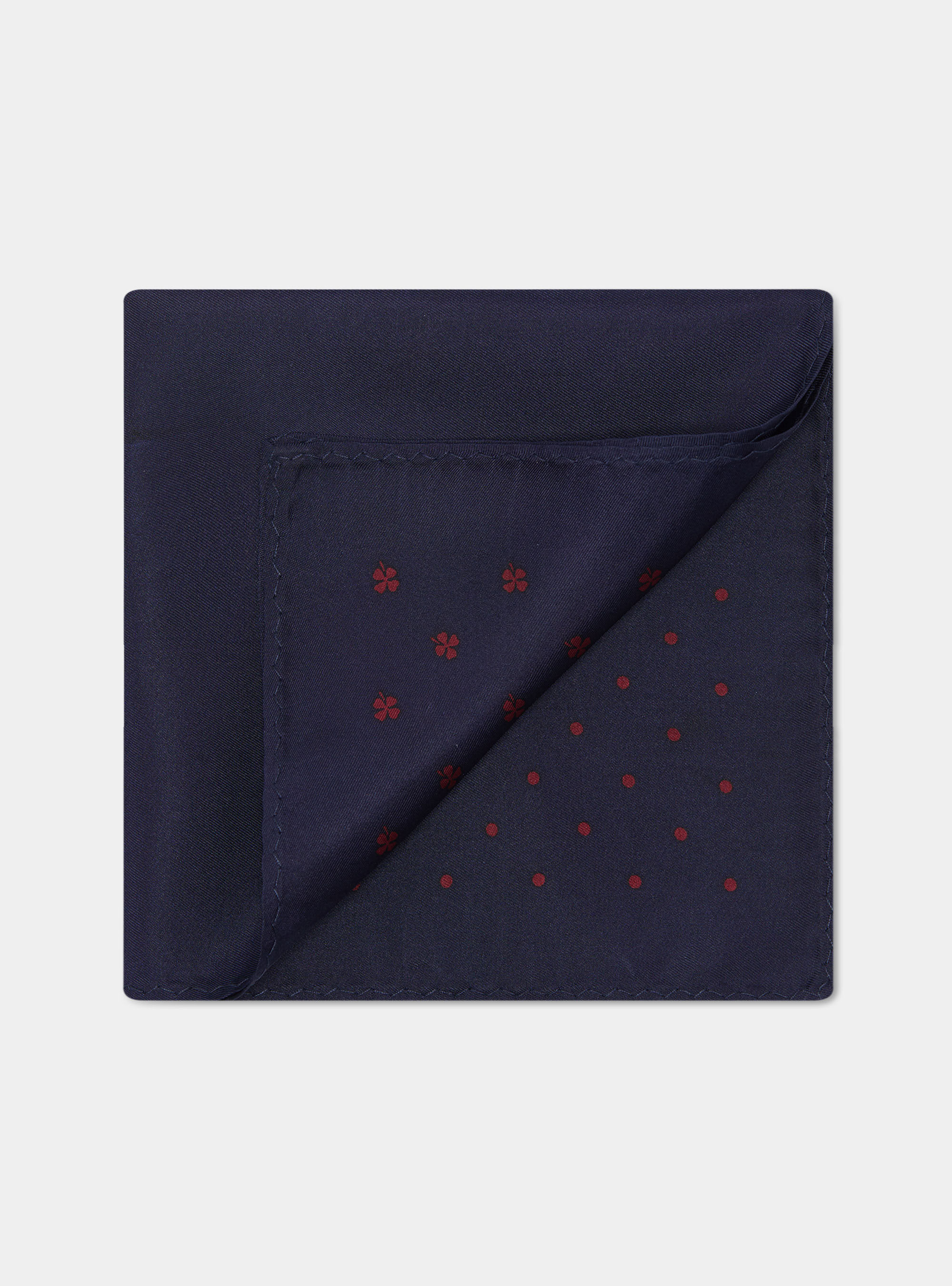 Printed patterned silk pocket square