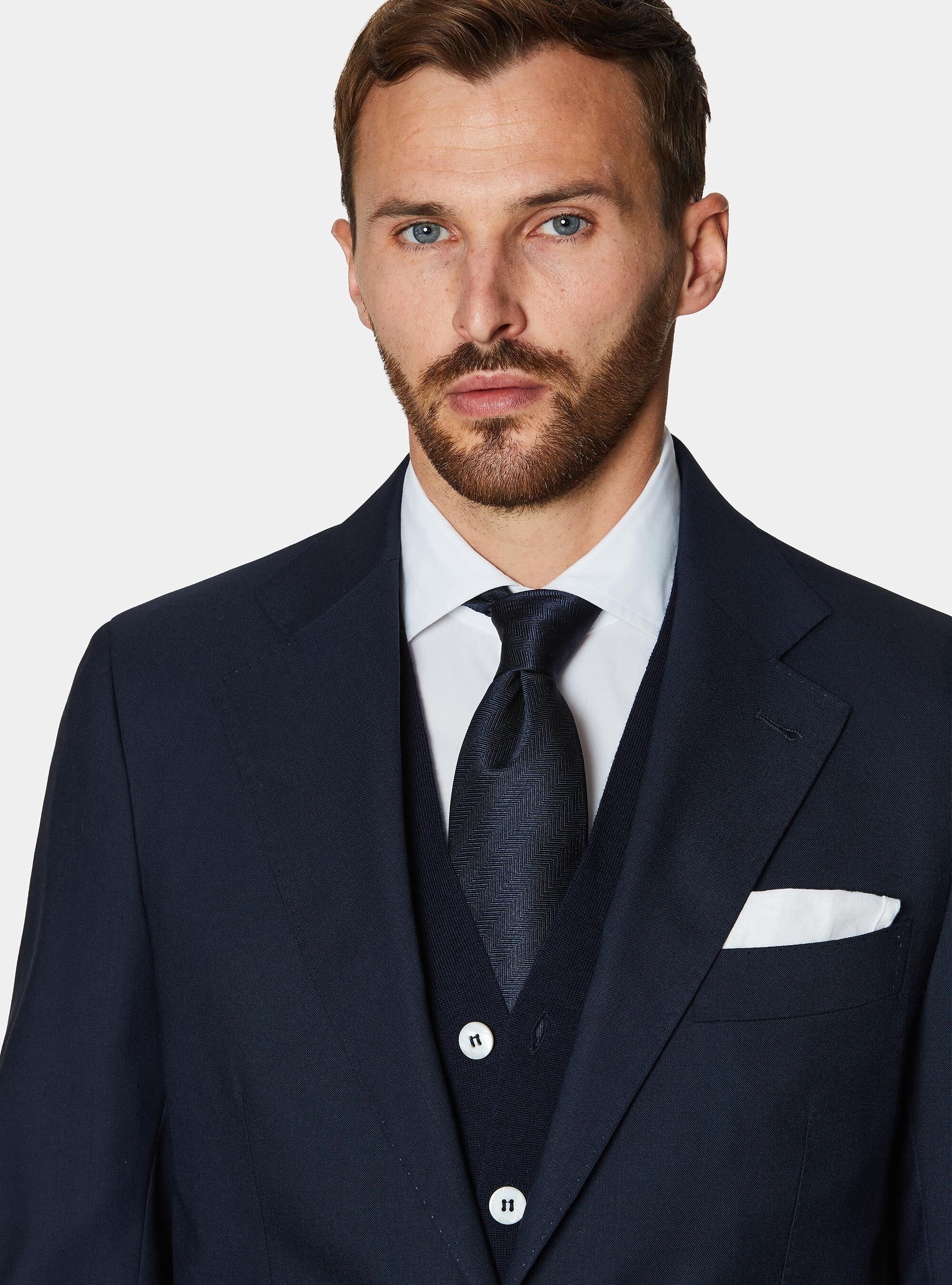 Vitale Barberis Canonico pure wool suit blazer, NAVY