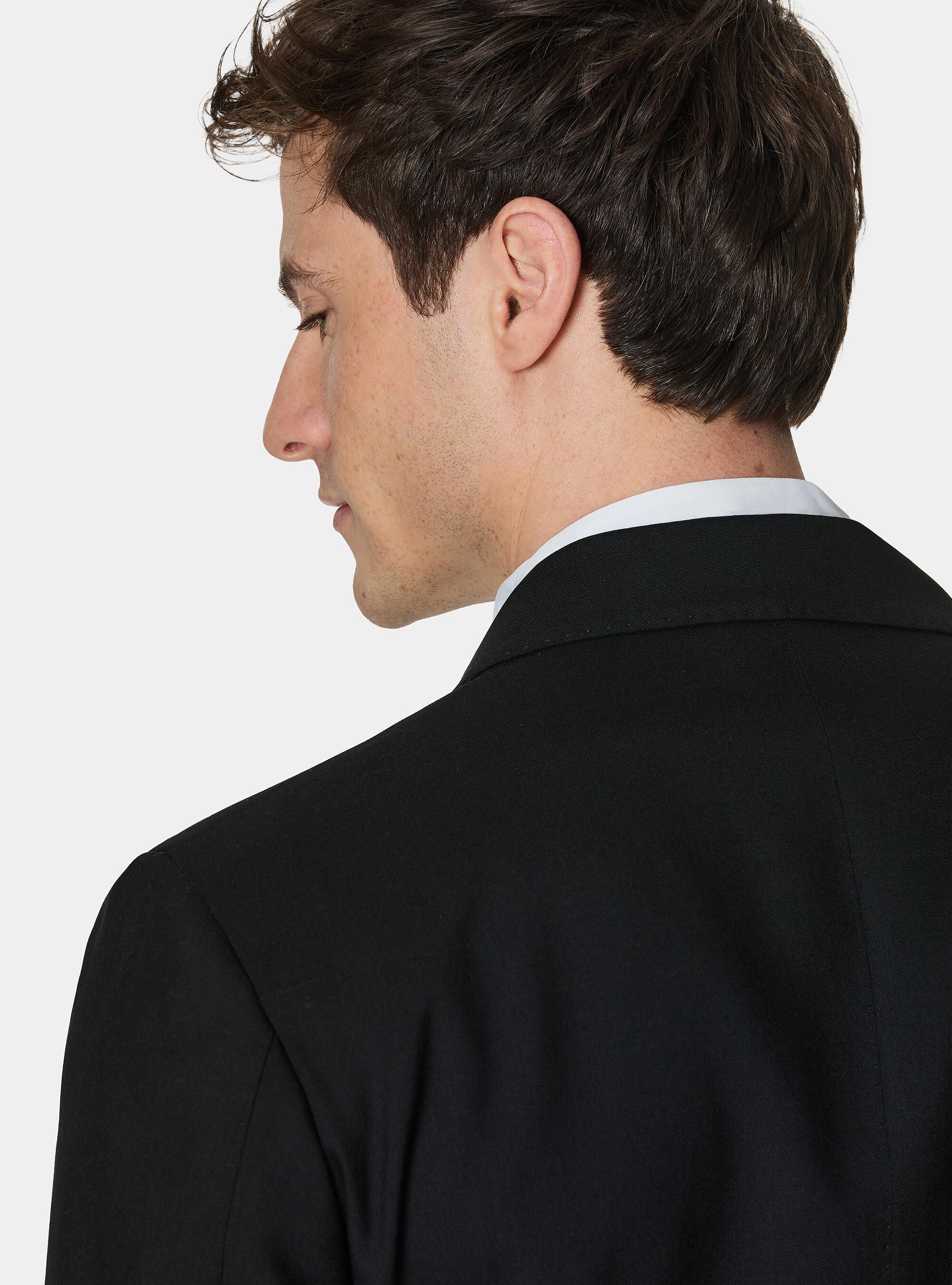 Vitale Barberis Canonico wool tuxedo blazer, BLACK