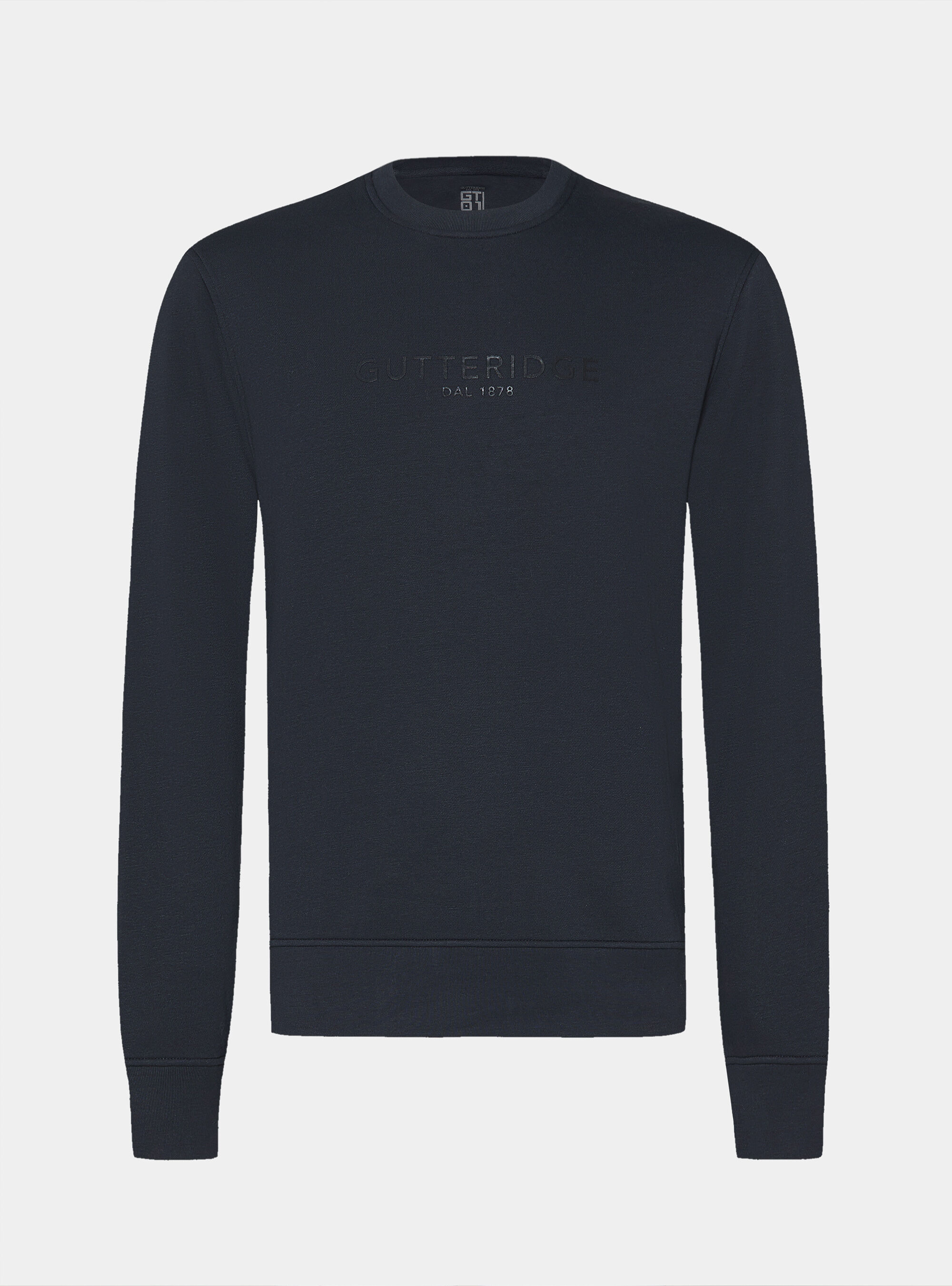 Crew-neck sweatshirt with logo, NAVY BLUE