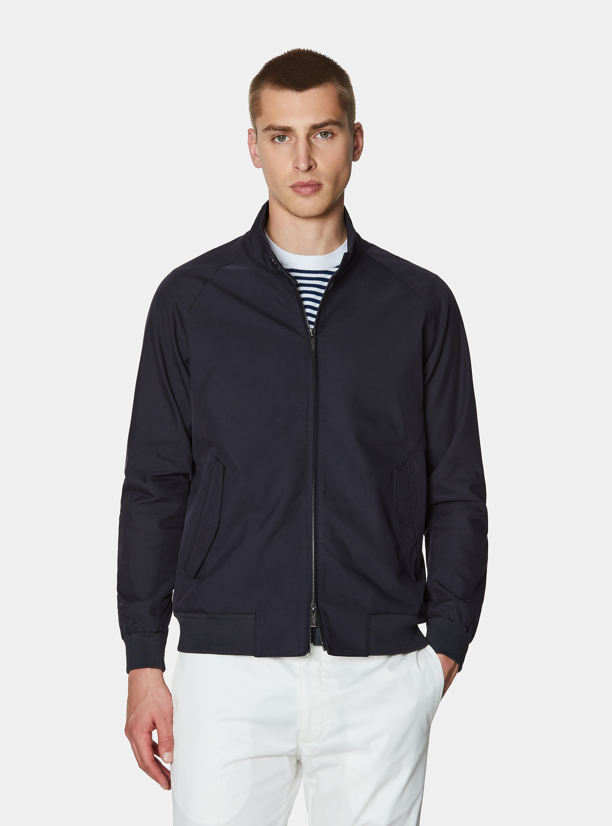 Cotton blend bomber jacket