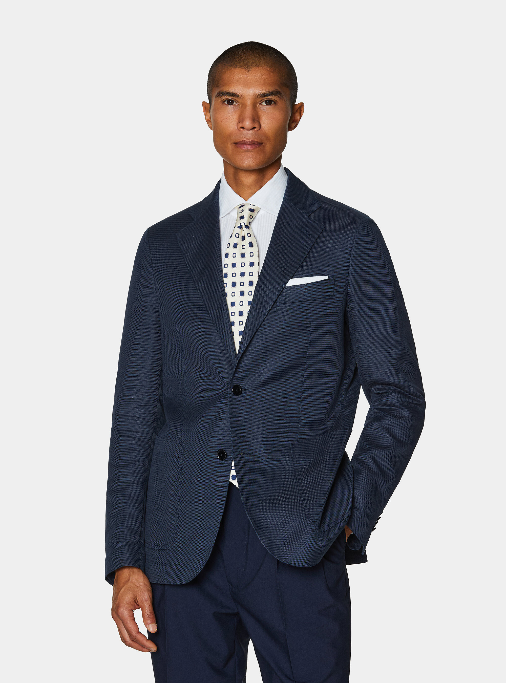 Pure wool hopsack blazer