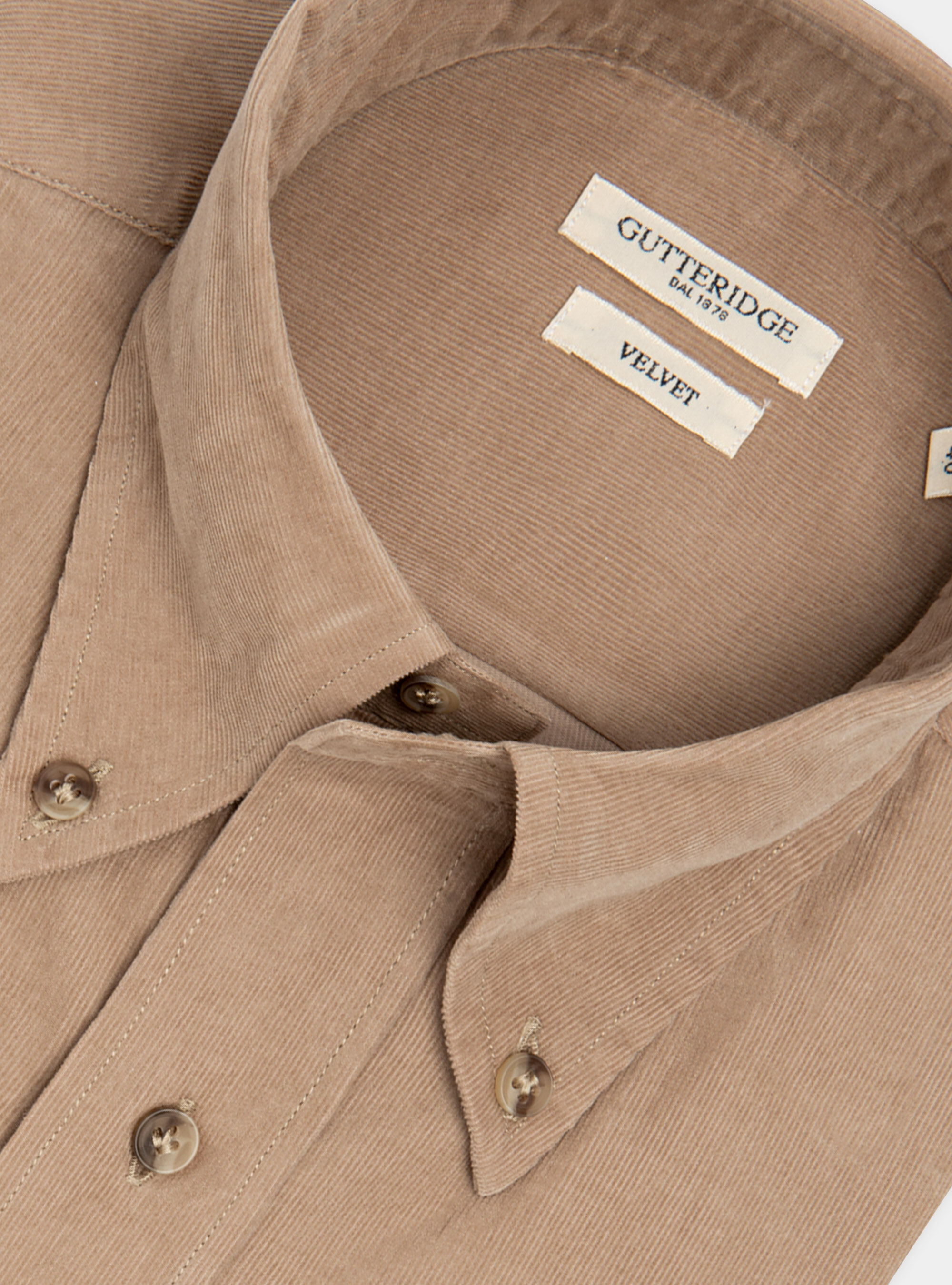 Velvet button down collar shirt
