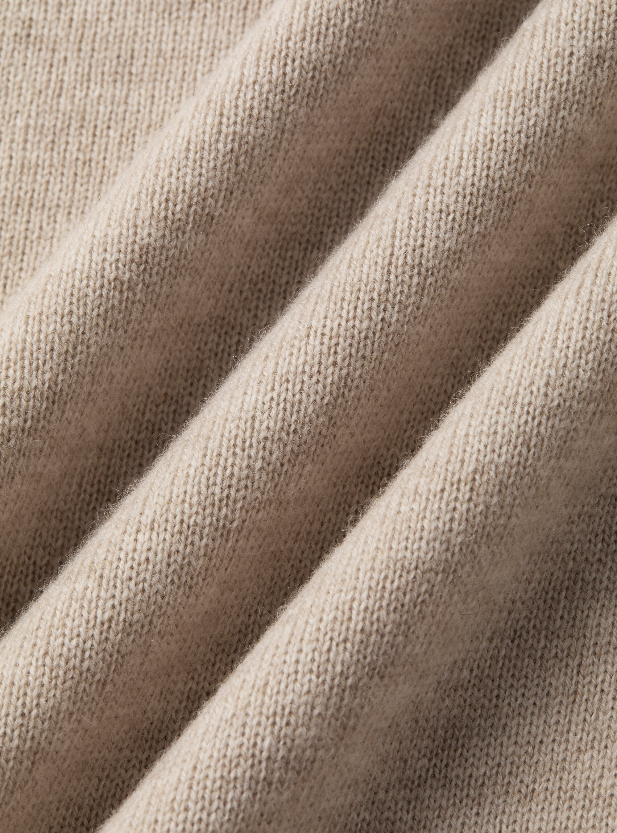 Lambswool and cashmere crew-neck sweater, ECRU