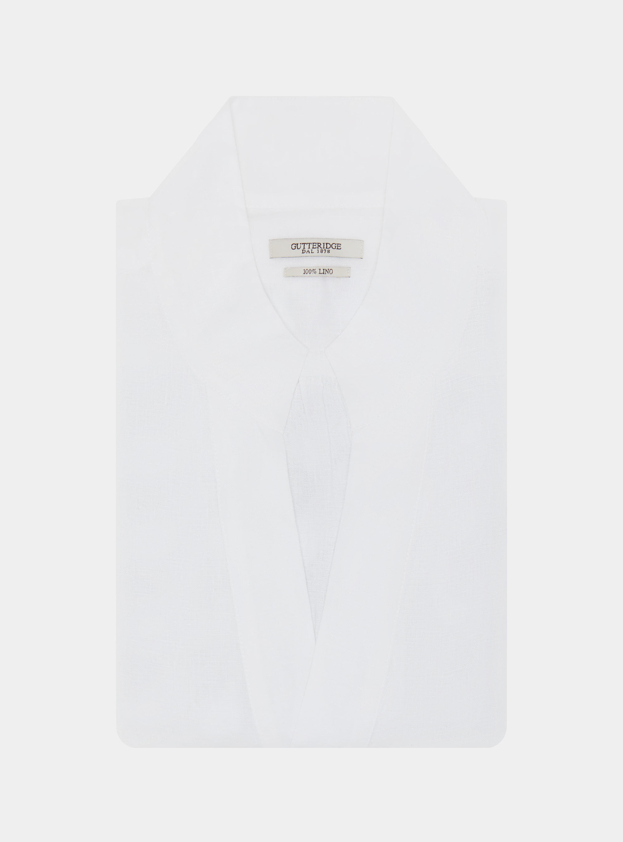 Chemise cor&eacute;enne en pur lin, BLANC